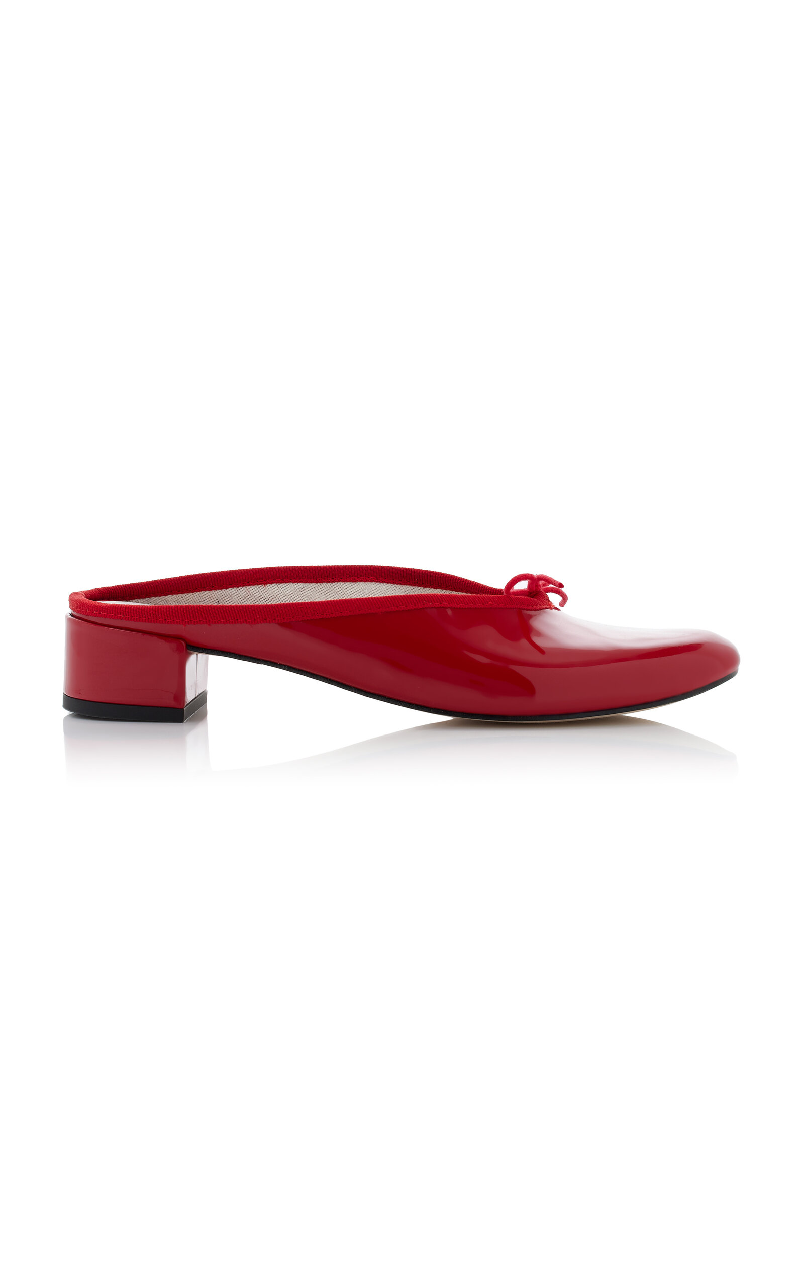 Repetto Camille Patent Leather Heeled Mules In Red