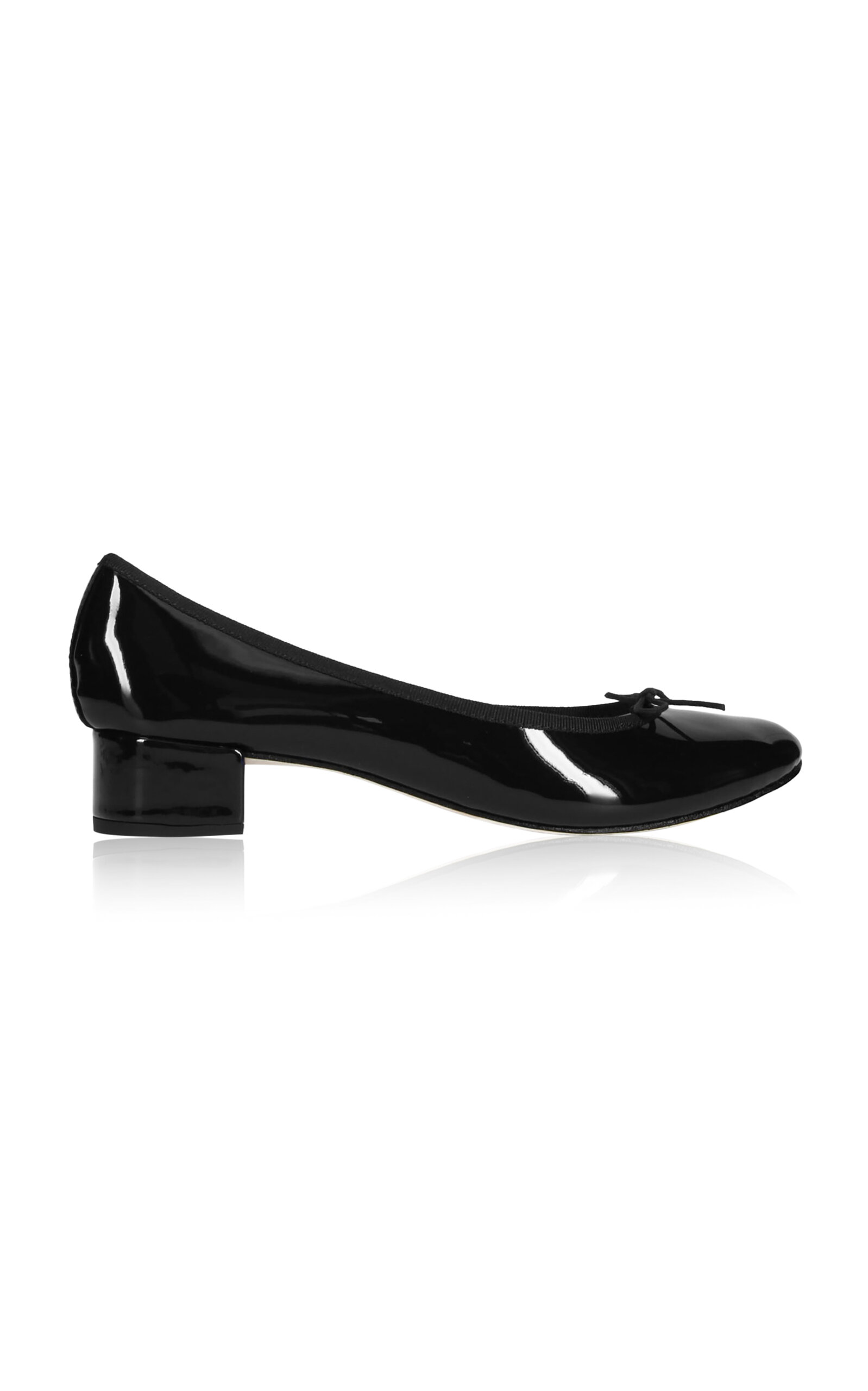 Repetto Camille Flat Ballets With Leather Sole In Black