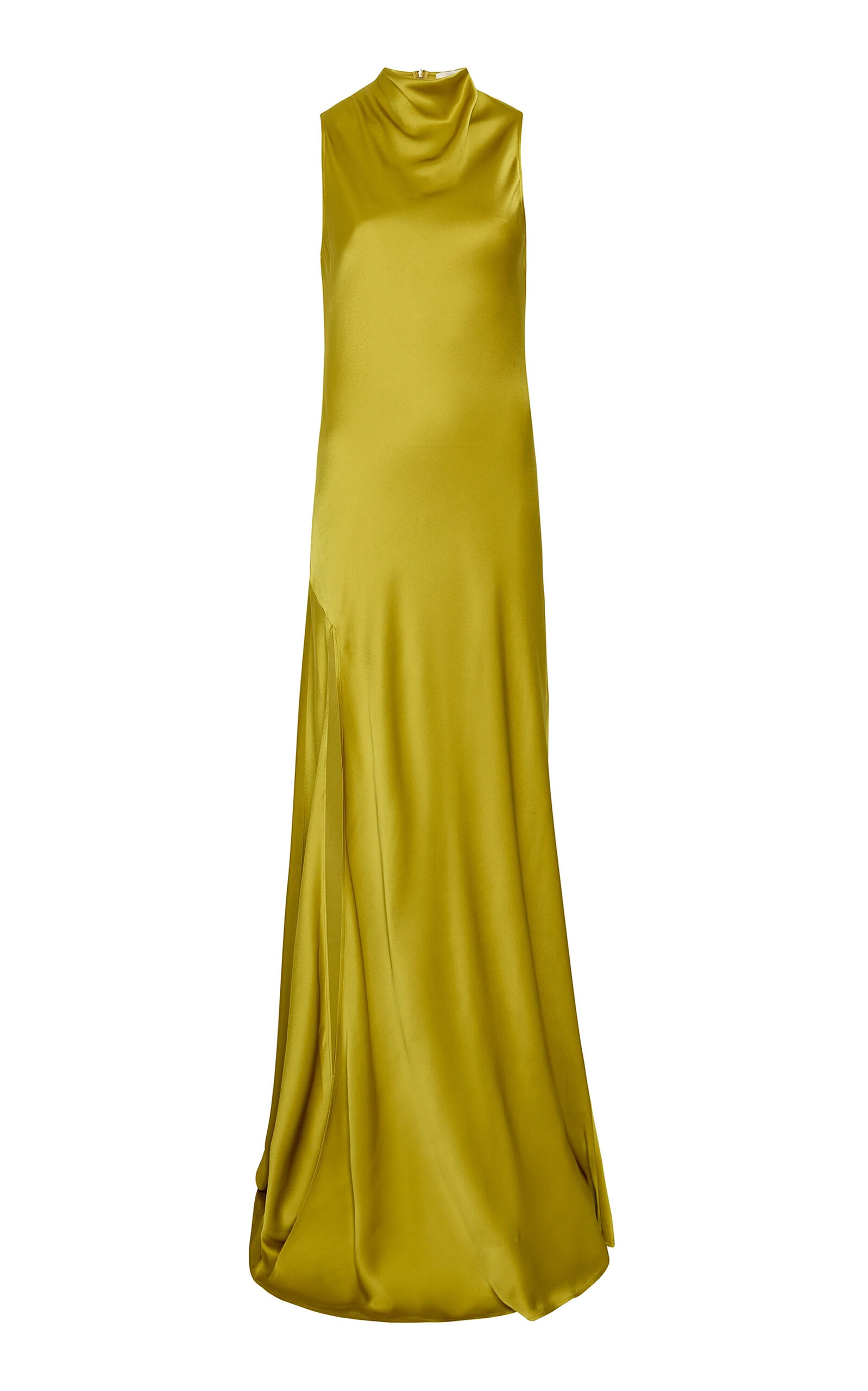 LAPOINTE Sleeveless Satin Gown - Olive