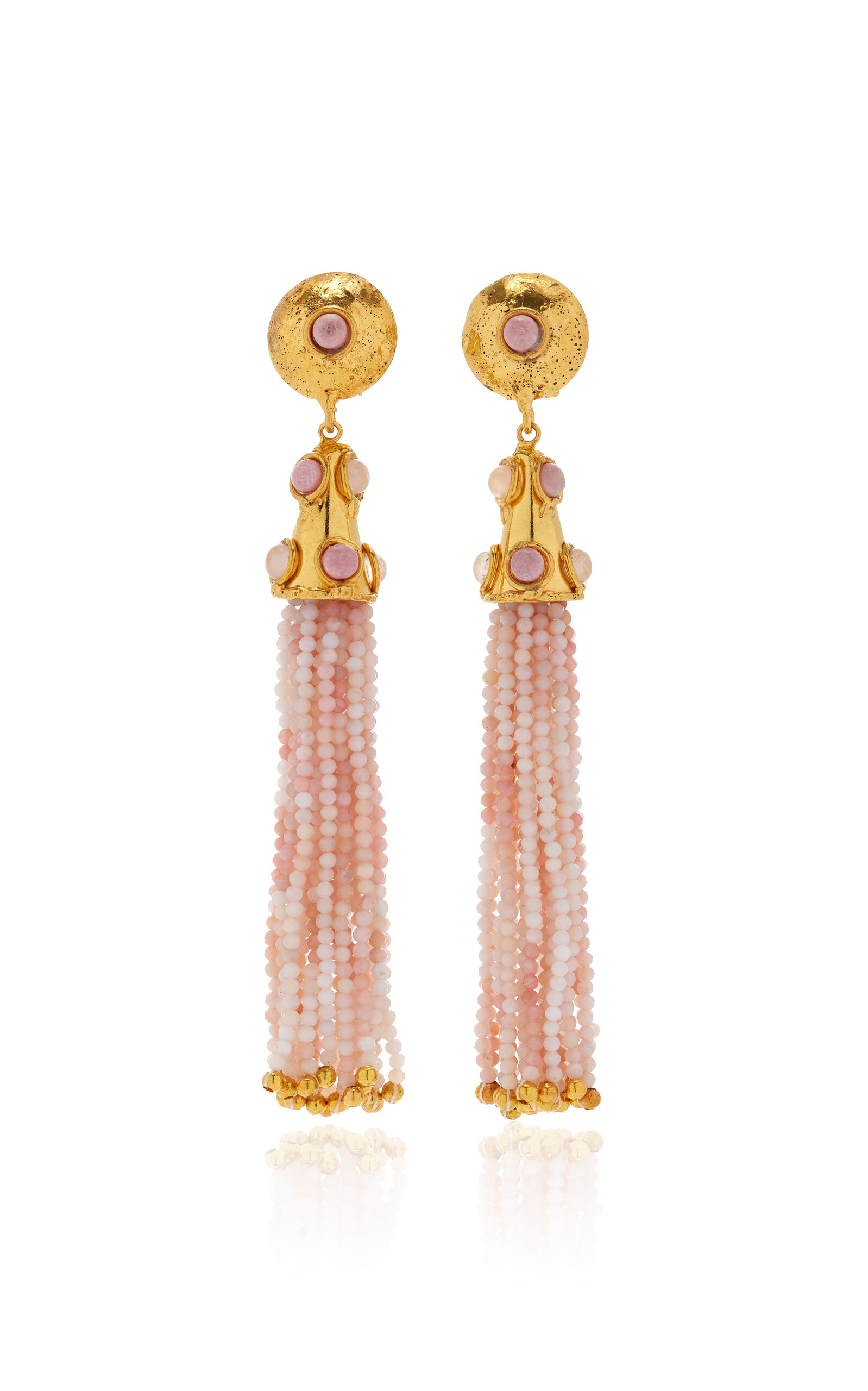 Sylvia Toledano Gio Opal; Quartz 22k Gold-plated Earrings