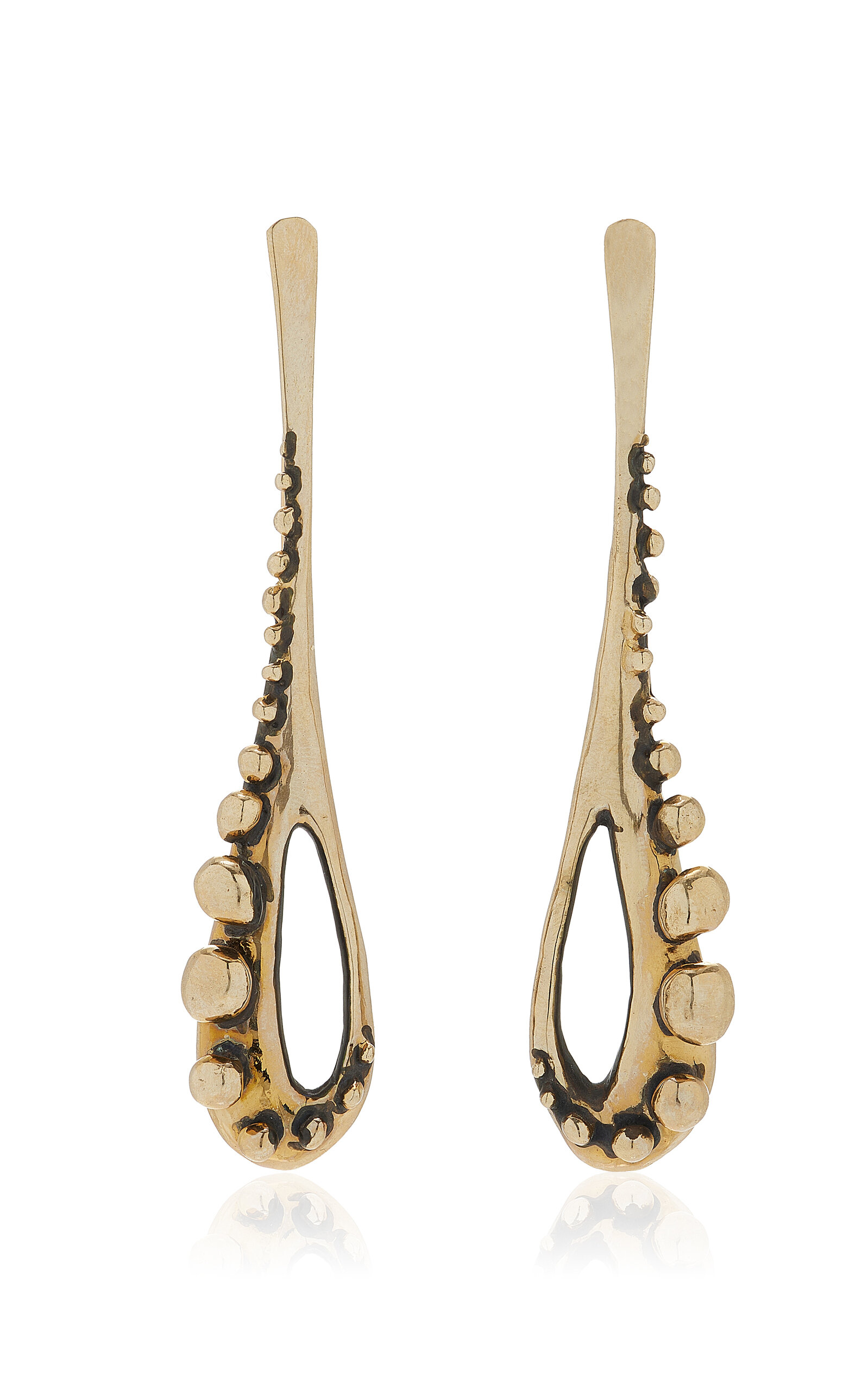Lisa Eisner Organic Spora Drop Earring In Gold