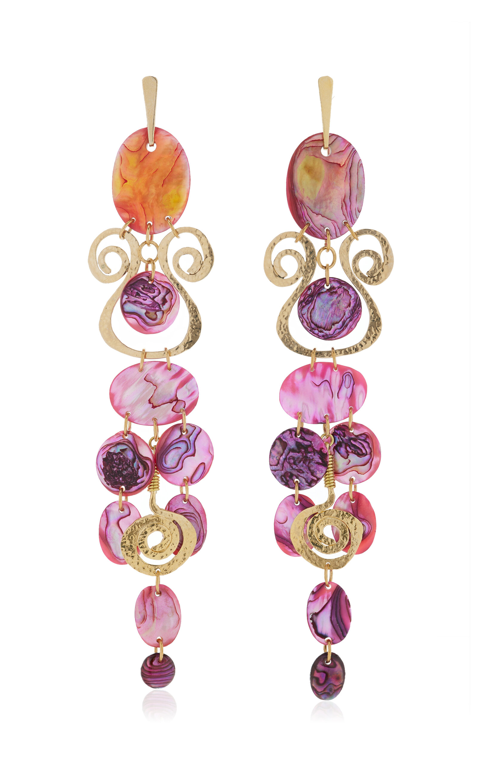 Lisa Eisner Abalone Totem Earring In Pink