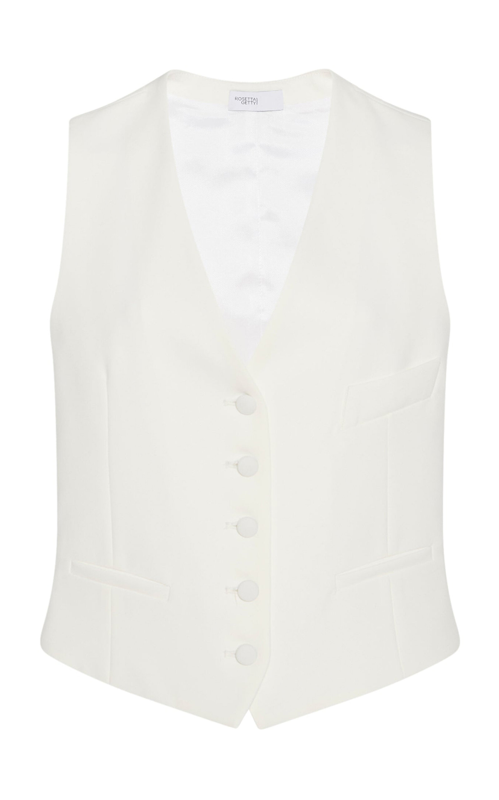 Shop Rosetta Getty Tailored Tech-cady Vest In White