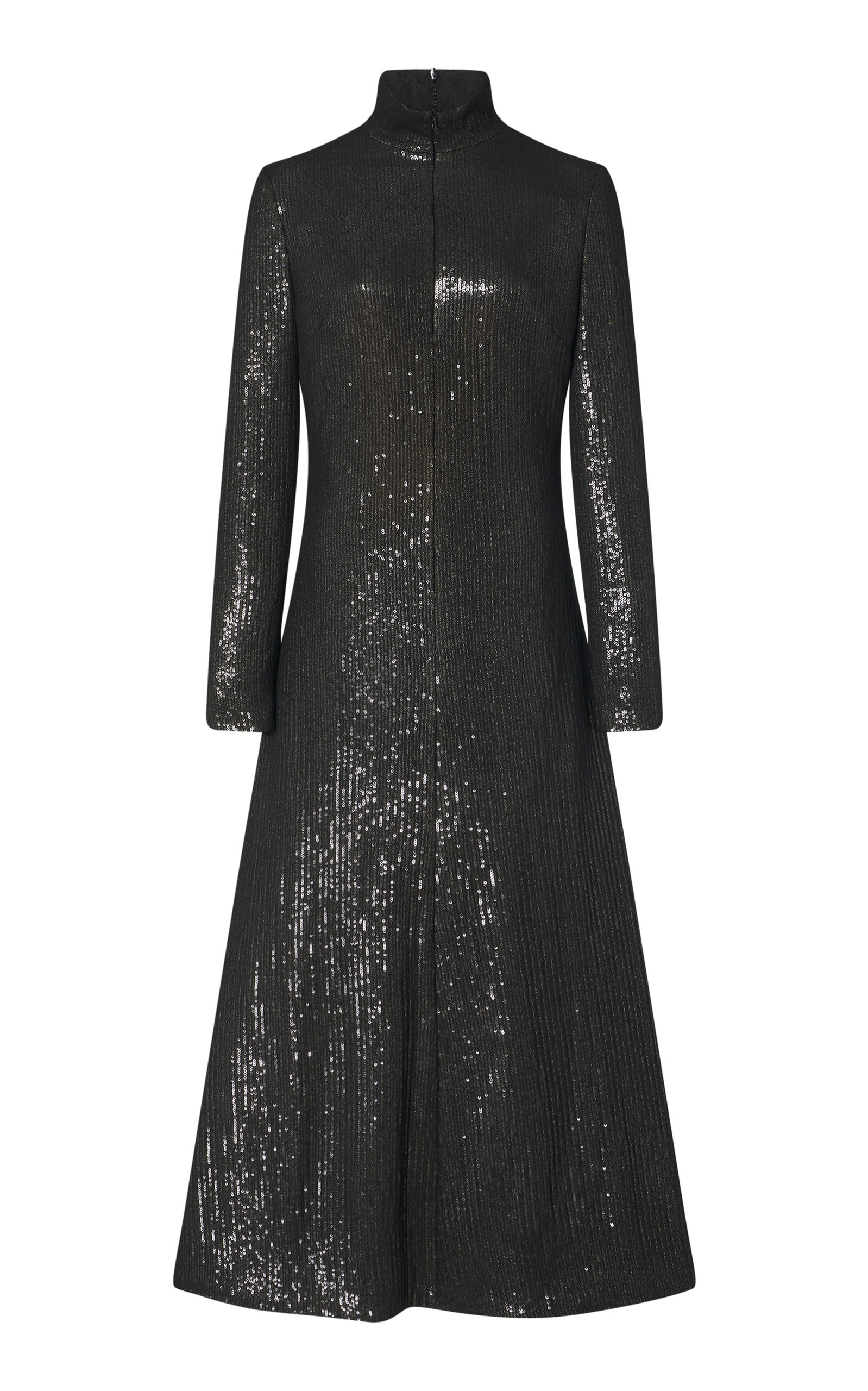 Rosetta Getty Women's Zip Sequin Turtleneck Dress In Black