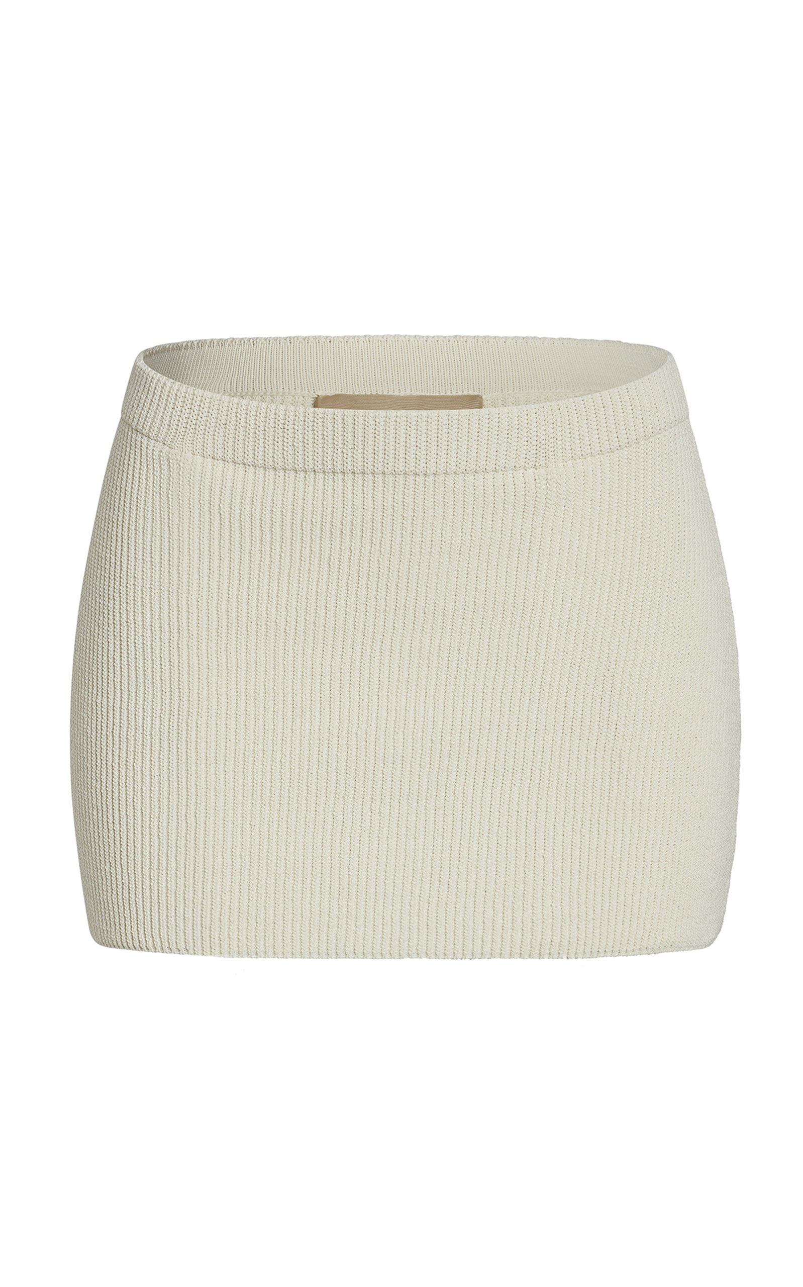 Aya Muse Eris Ribbed-Knit Cotton-Blend Mini Skirt