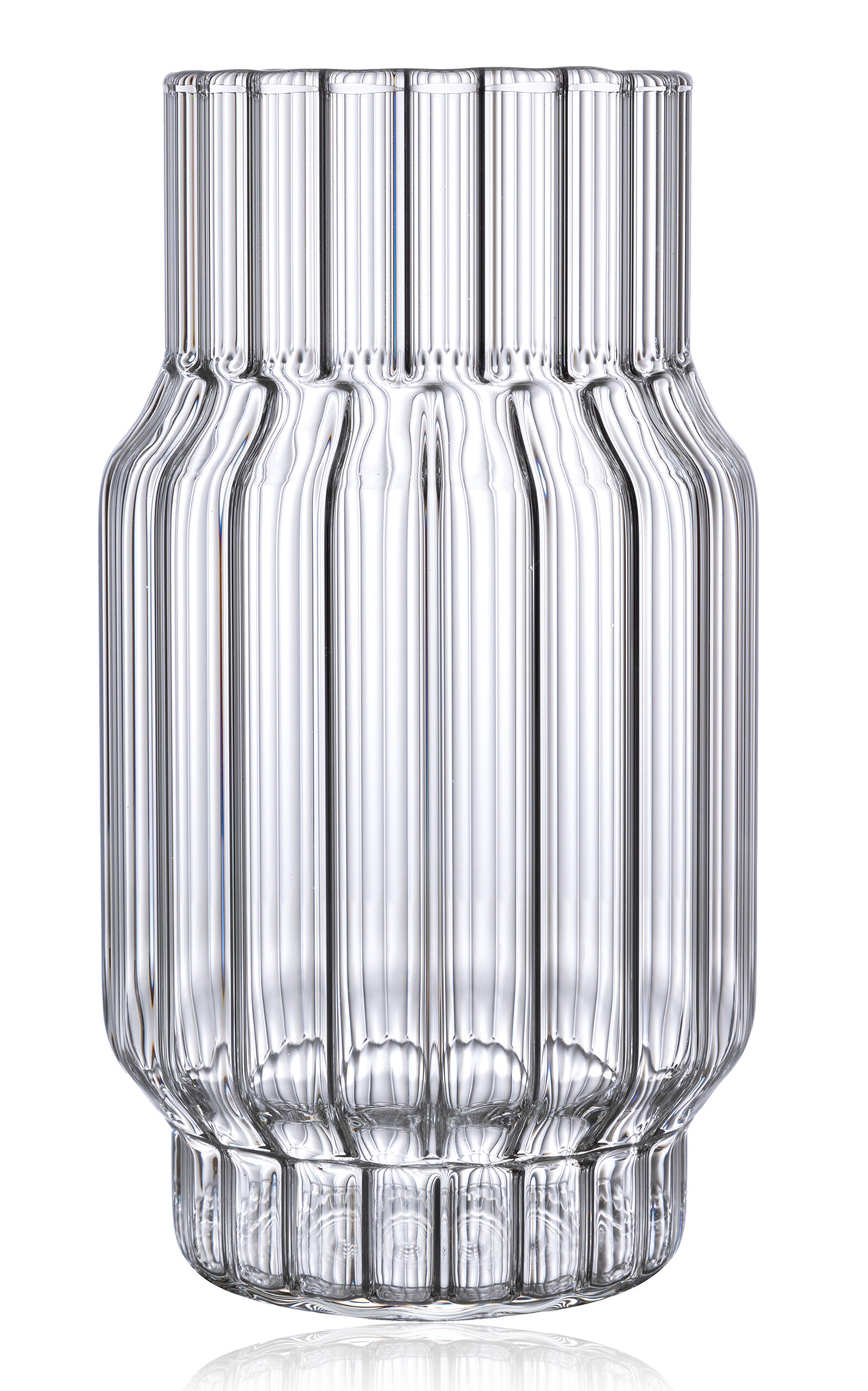Shop Fferrone Albany Medium Glass Vase In Clear