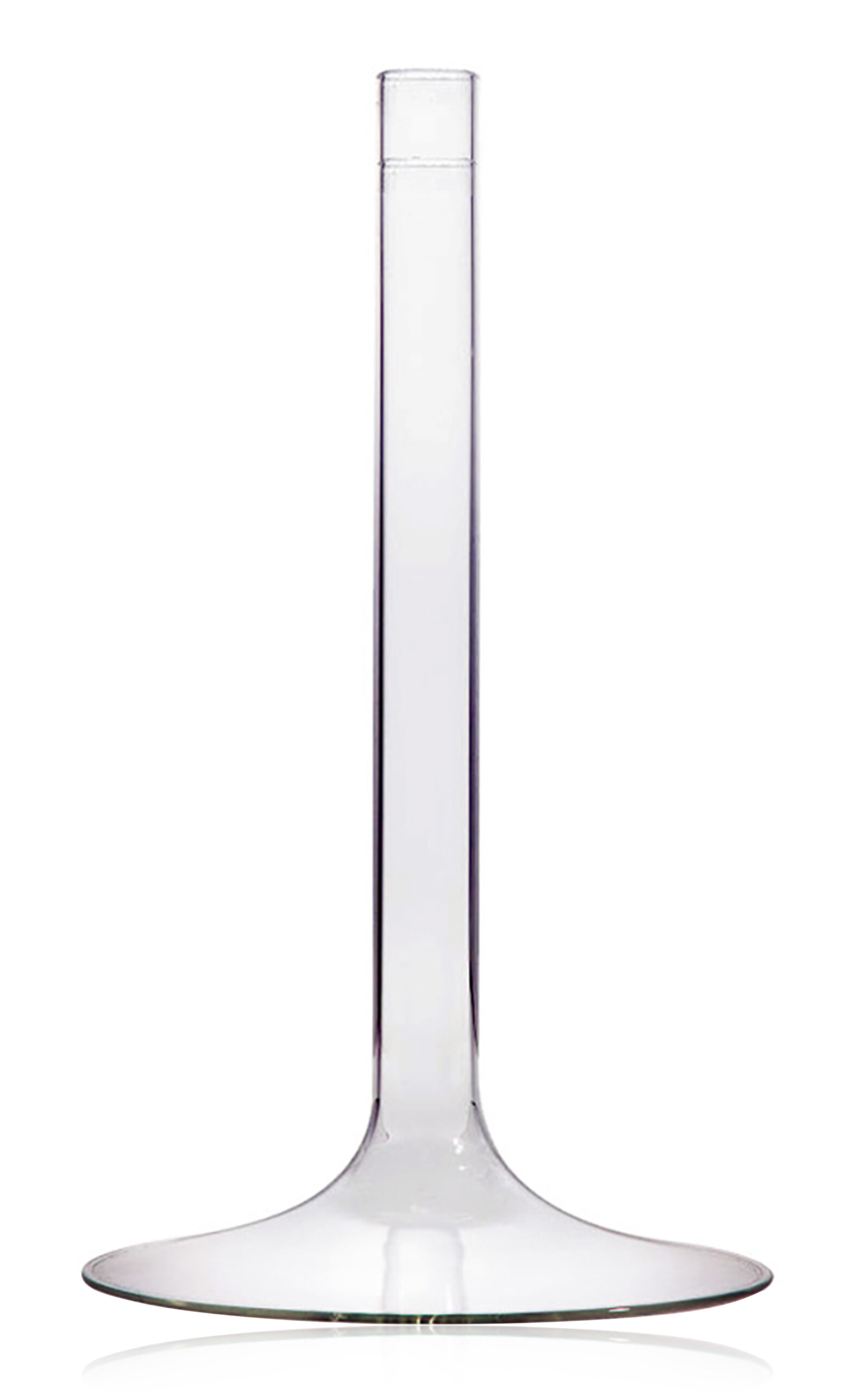 Fferrone Linea Medium Glass Candlestick In Transparent