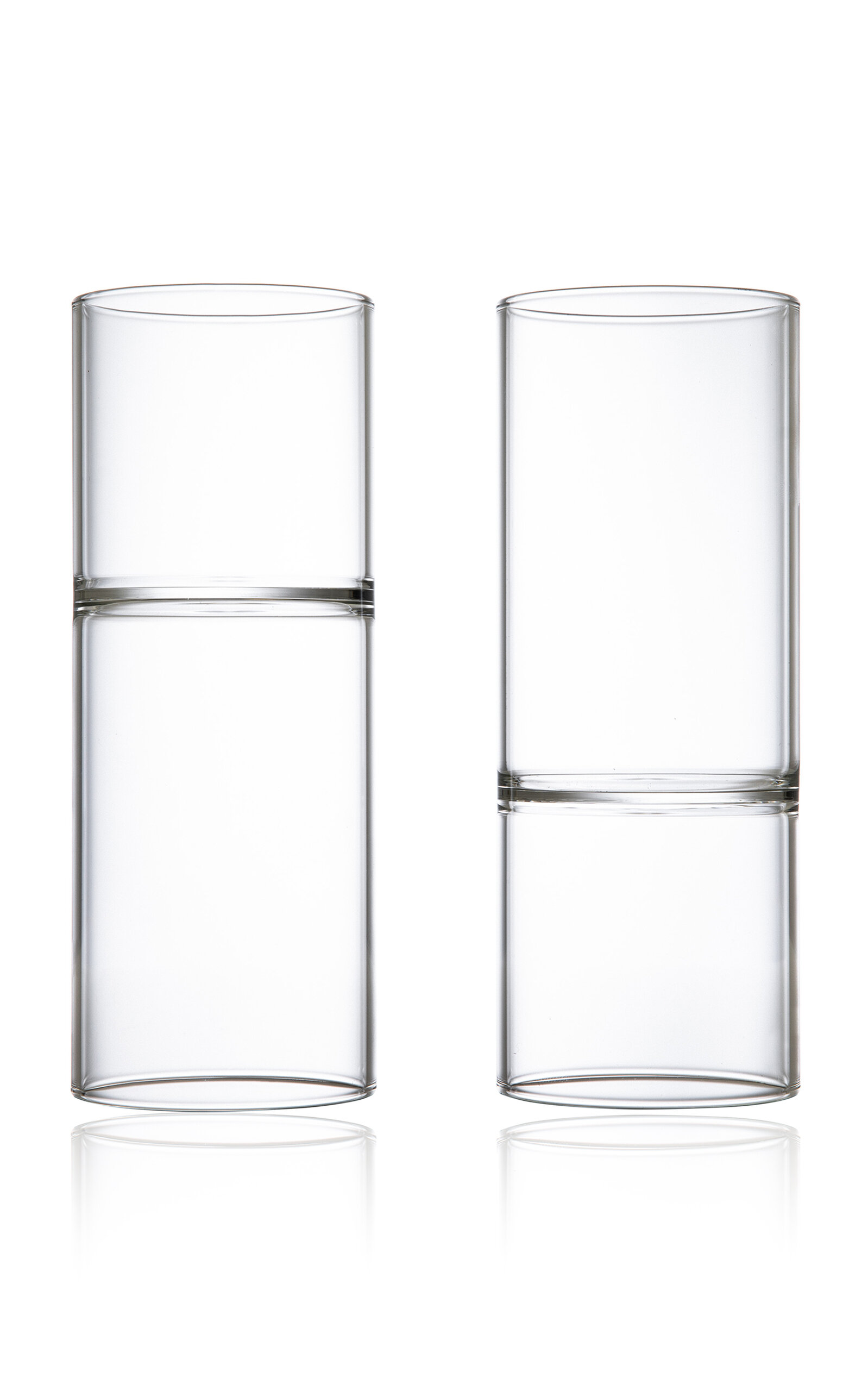 Shop Fferrone Revolution Set-of-two Water & Wine Glasses In Clear