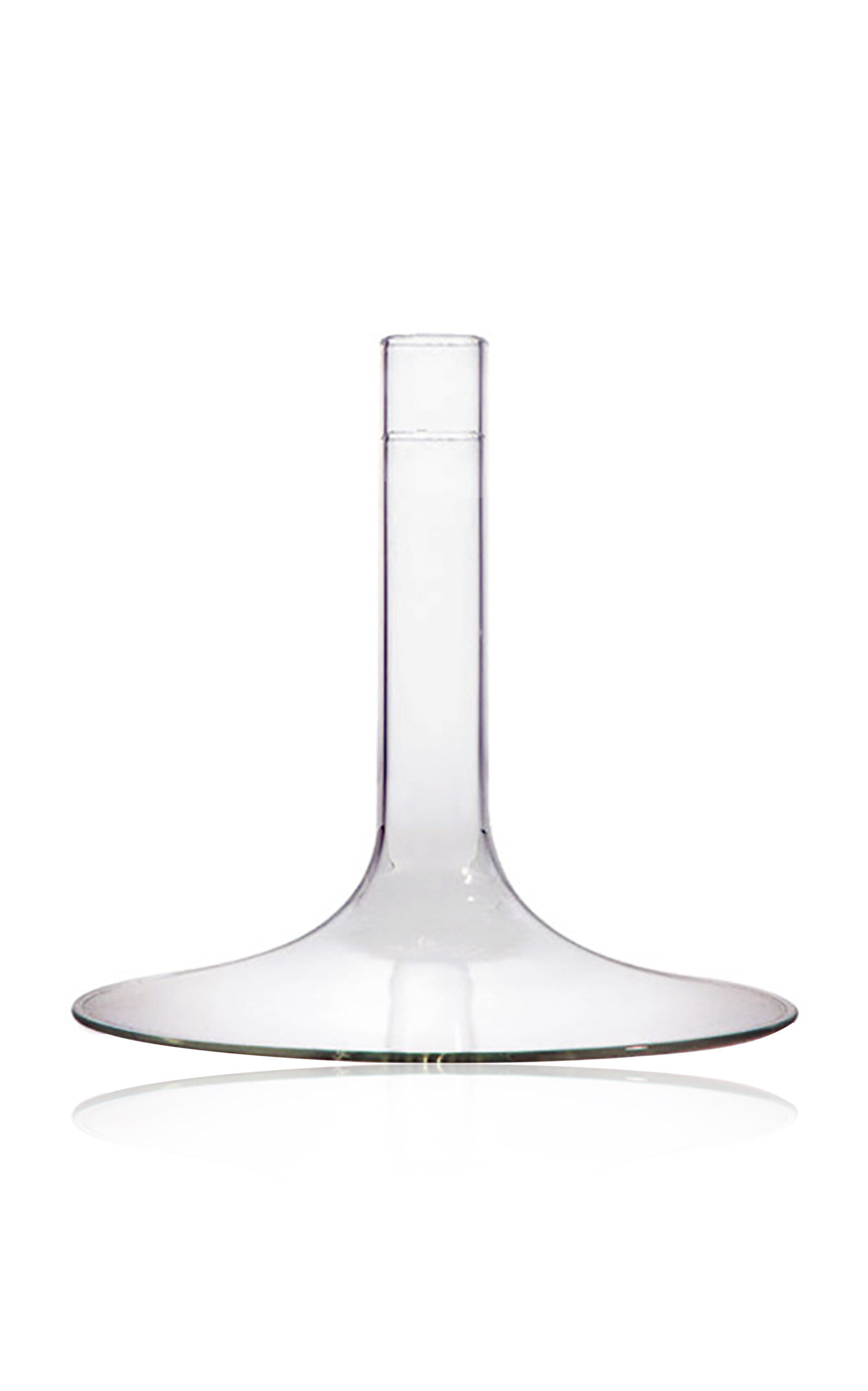 Fferrone Linea Small Glass Candlestick In Clear