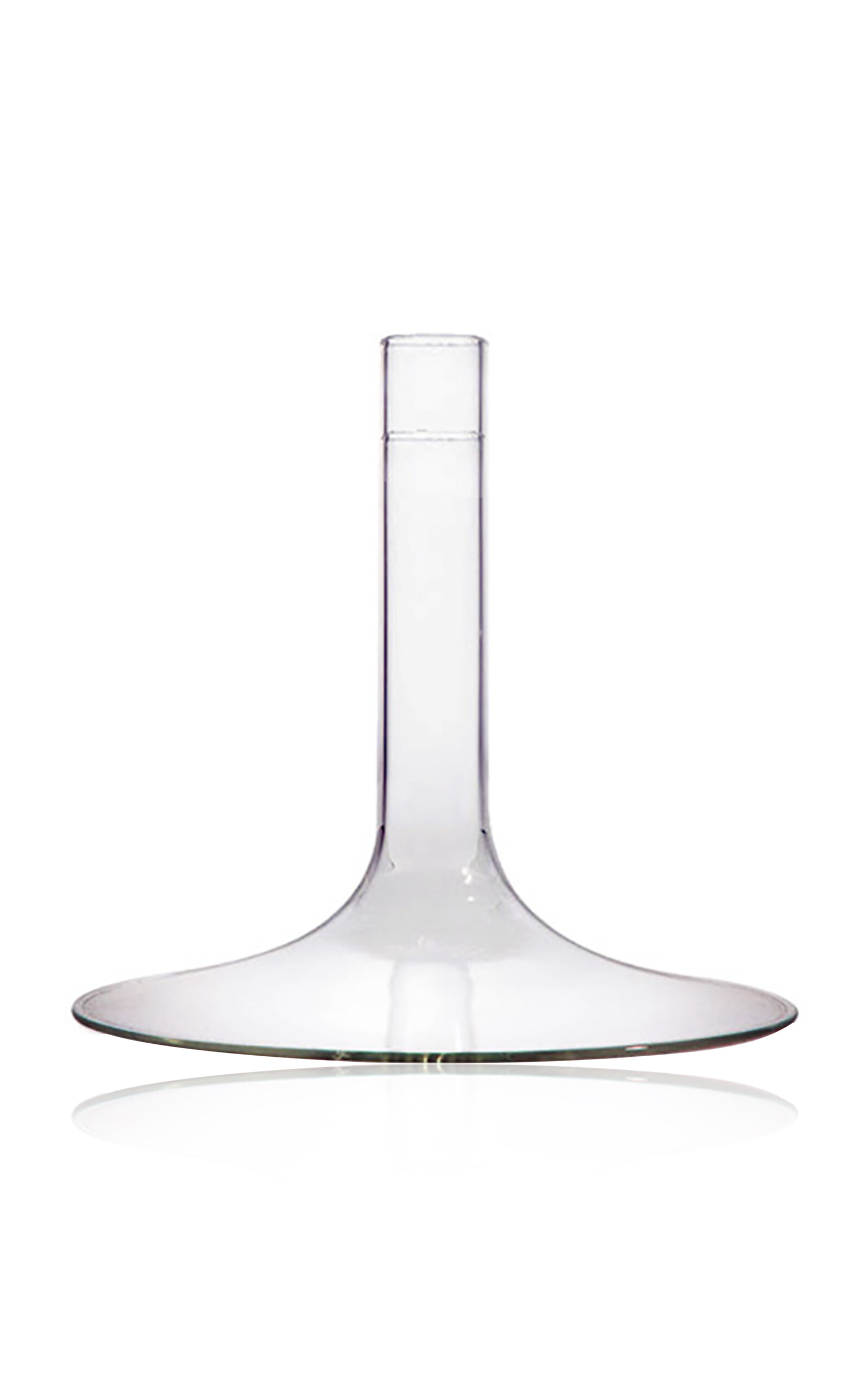 Fferrone Linea Small Glass Candlestick In Transparent