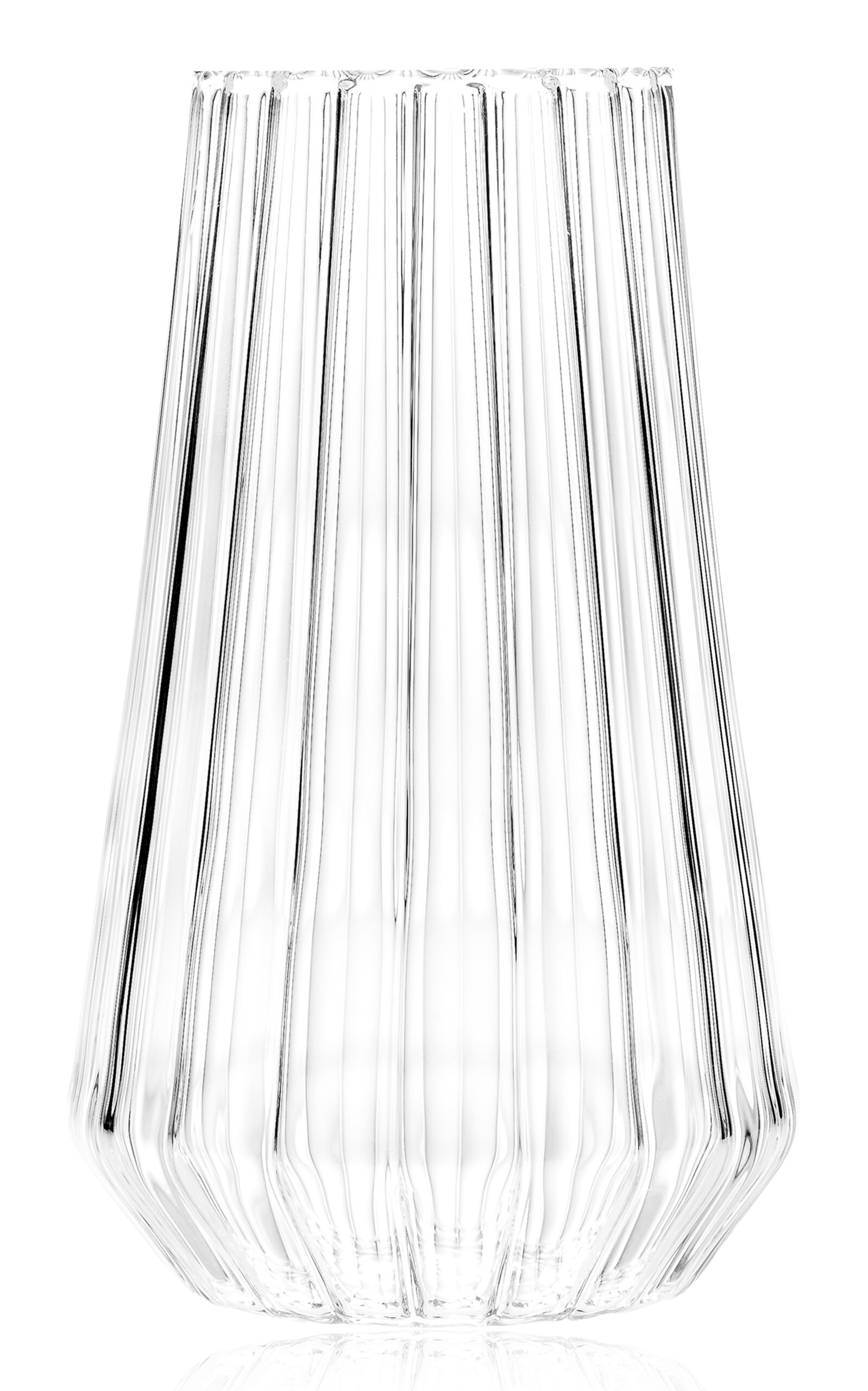 Fferrone Stella Medium Glass Vase In Clear
