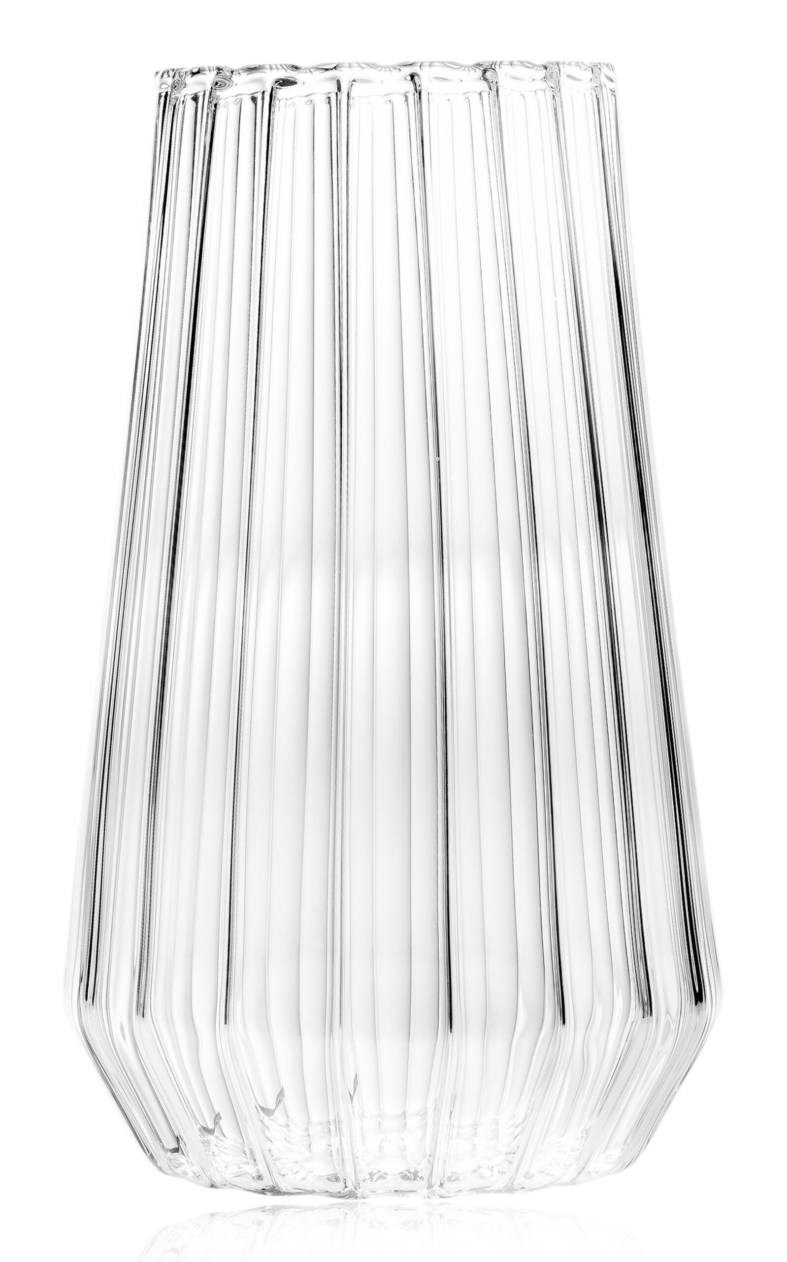 fferrone Exclusive Stella Large Glass Vase - Clear