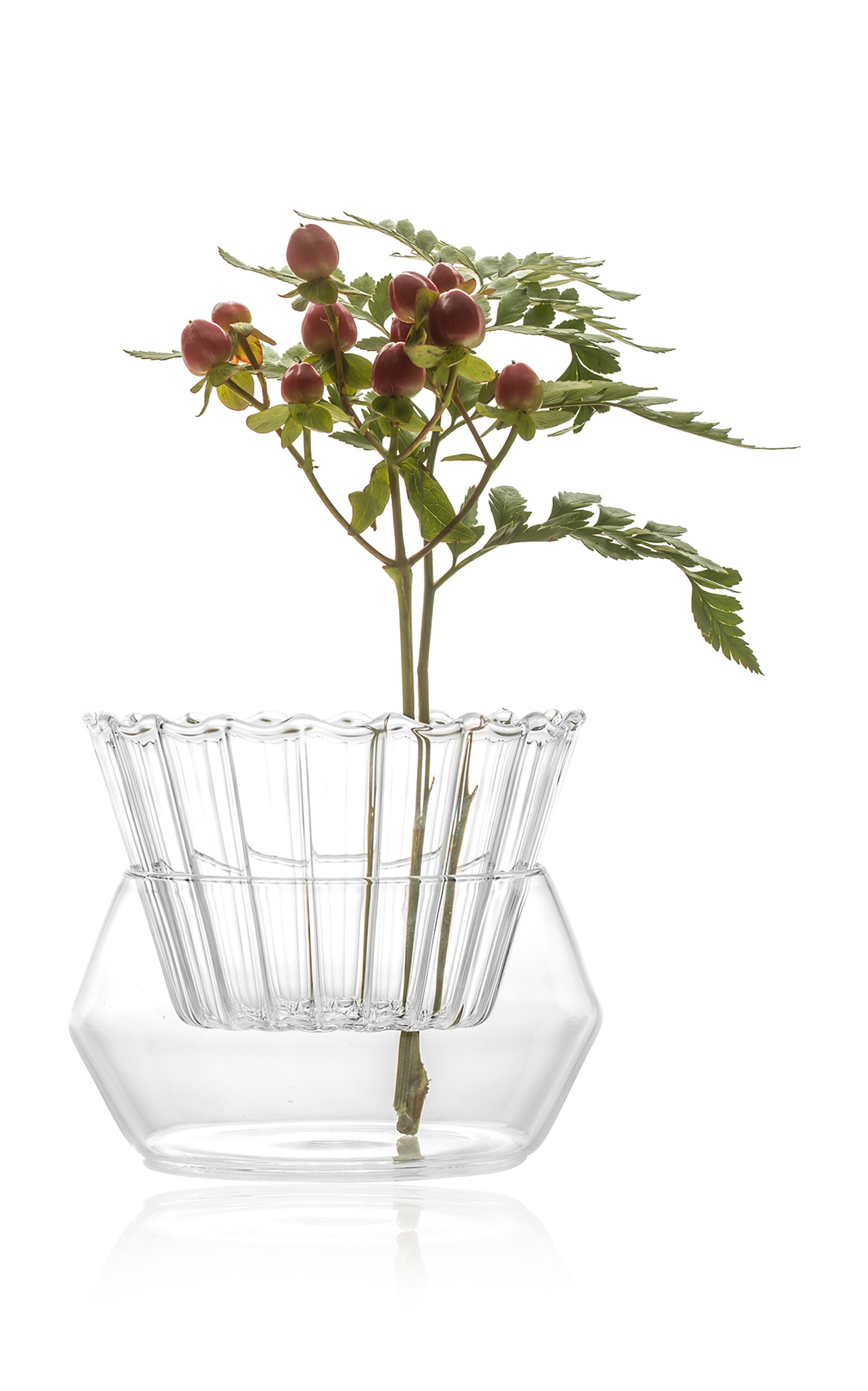 Shop Fferrone Splash Glass Vase In Clear