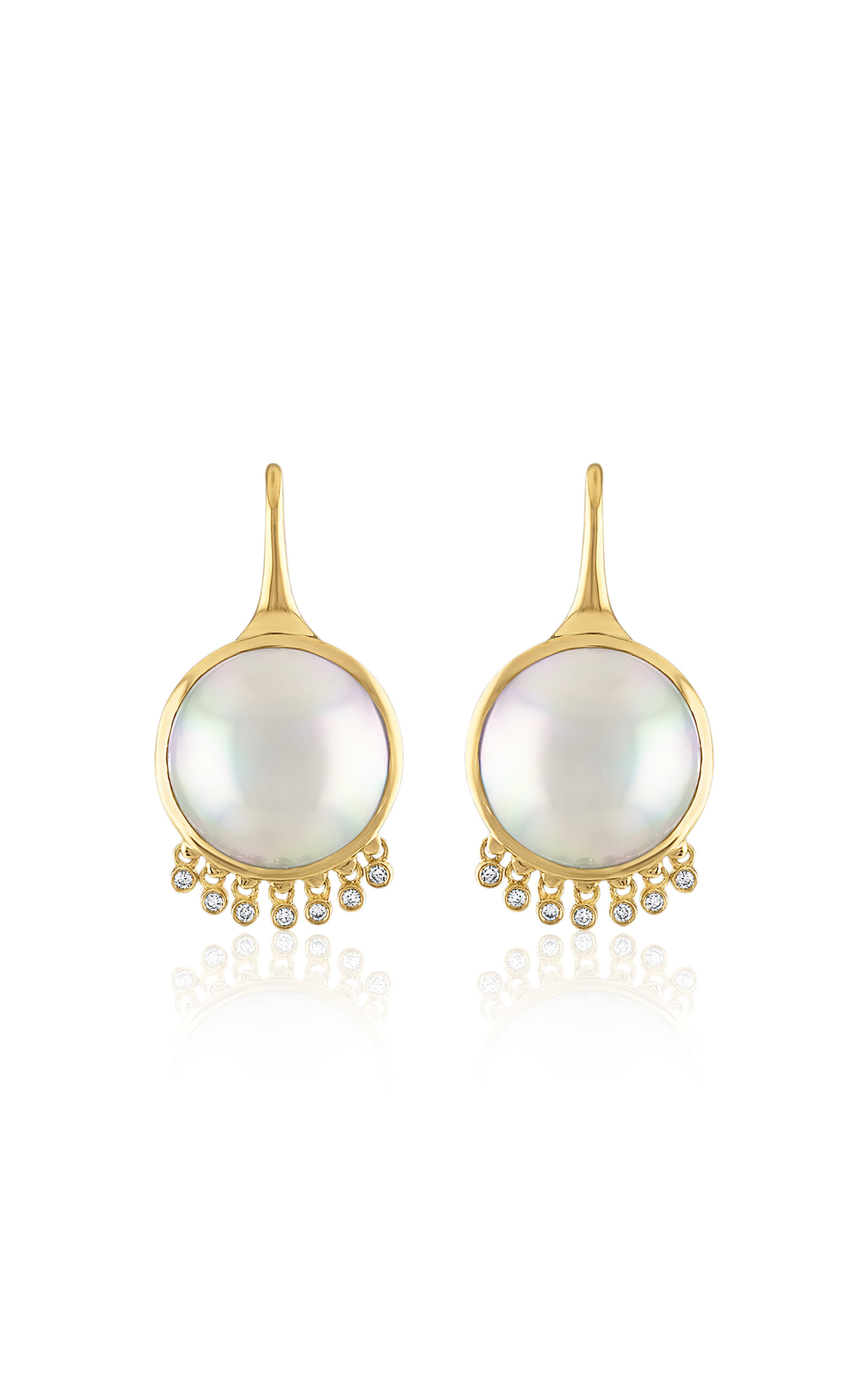 Tennessee 18K Yellow Gold Pearl Earrings