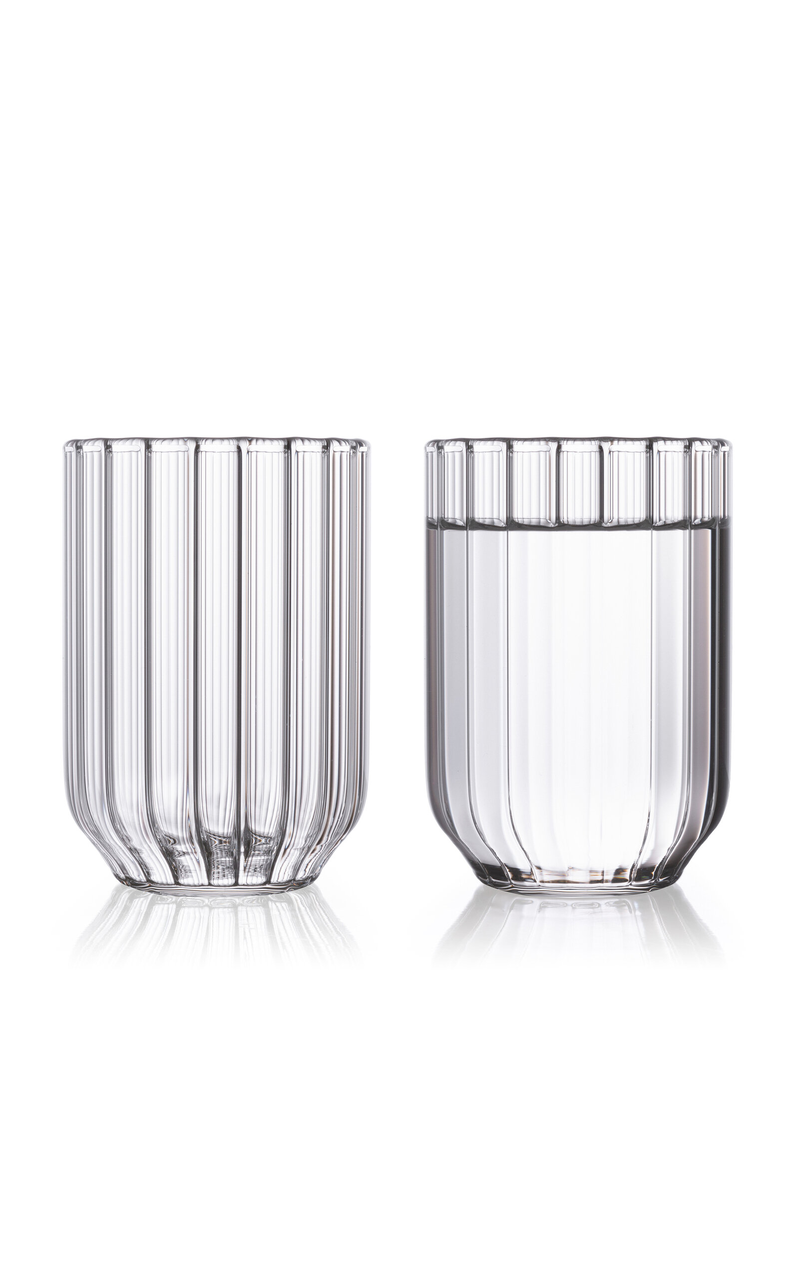 Shop Fferrone Dearborn Set-of-two Water Glasses In Clear