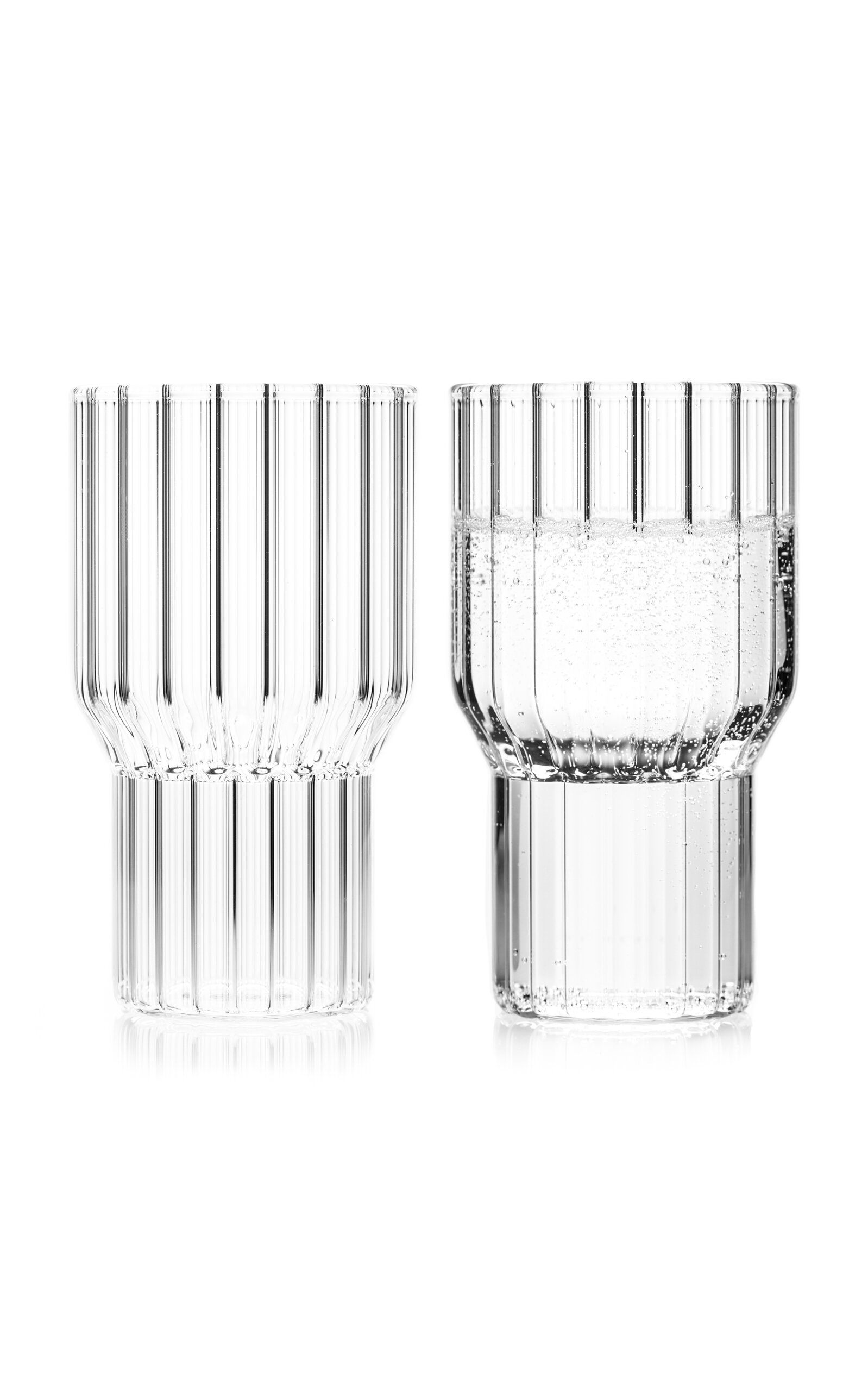 Shop Fferrone Boyd Set-of-two Large Glasses In Clear