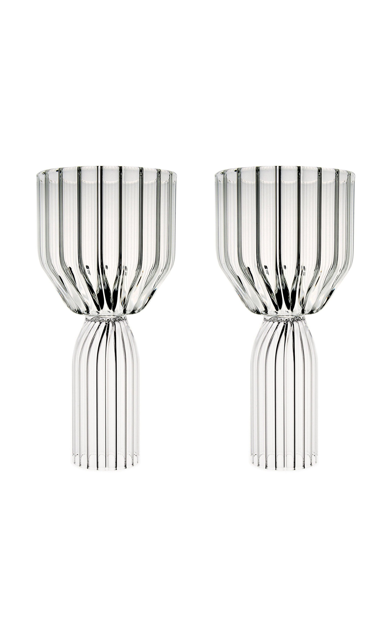 fferrone Exclusive Margot Set-of-Two Glass Dessert Goblets - Clear
