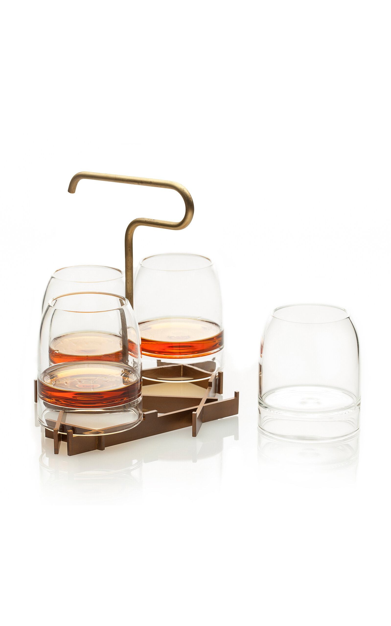 Fferrone Rare Set-of-four Presenter Set & Glasses In Clear