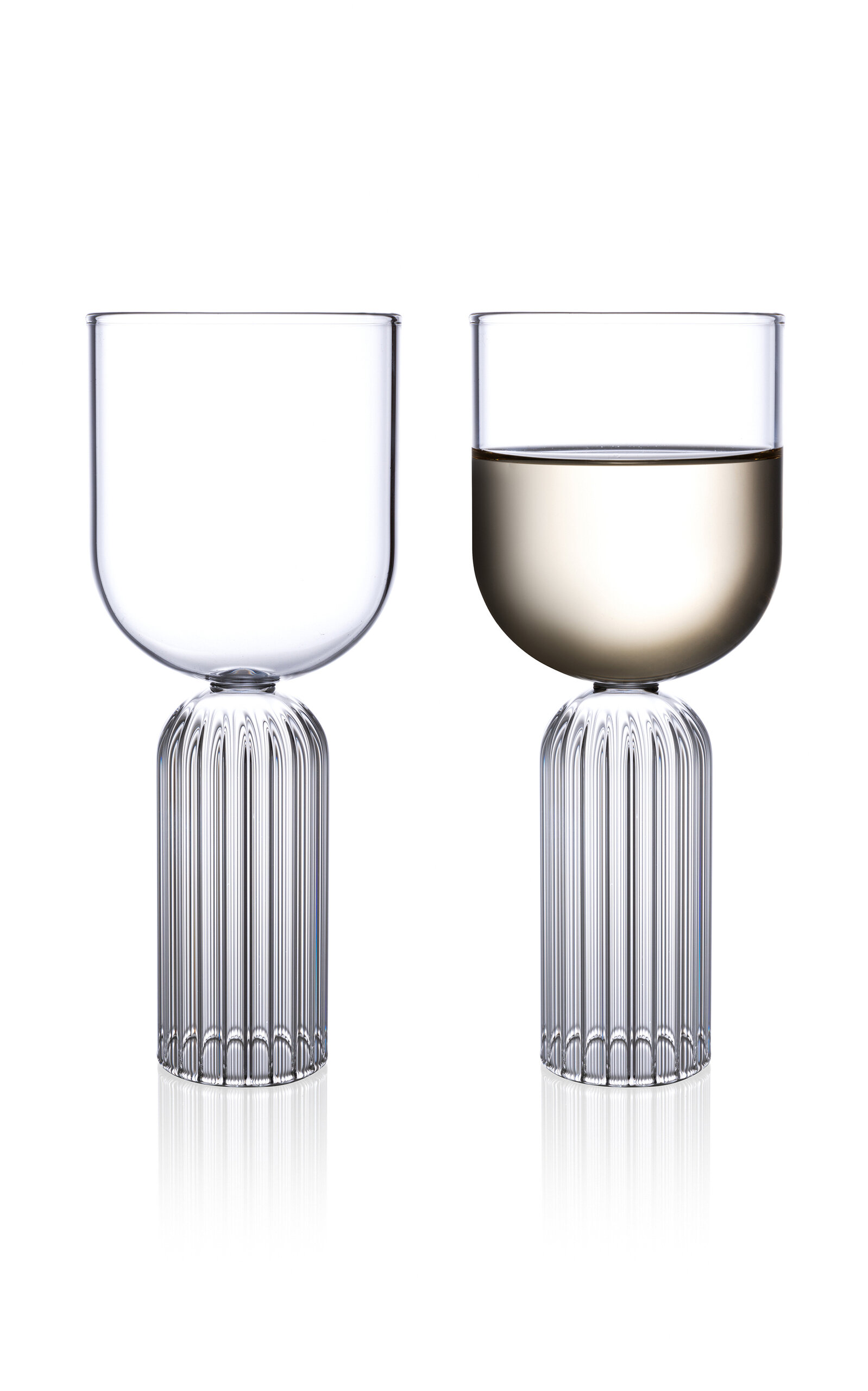 Shop Fferrone May Set-of-two Medium Glasses In Clear