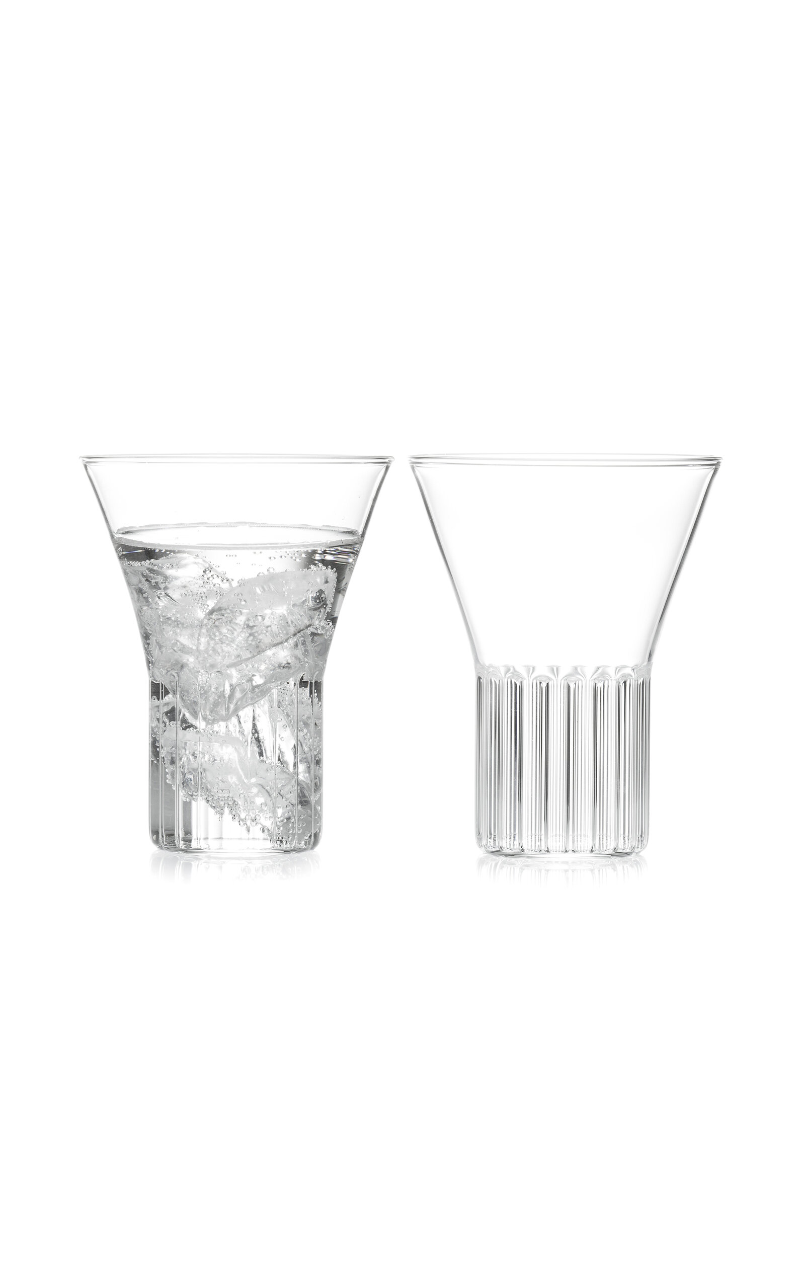 Shop Fferrone Rila Set-of-two Medium Glasses In Clear