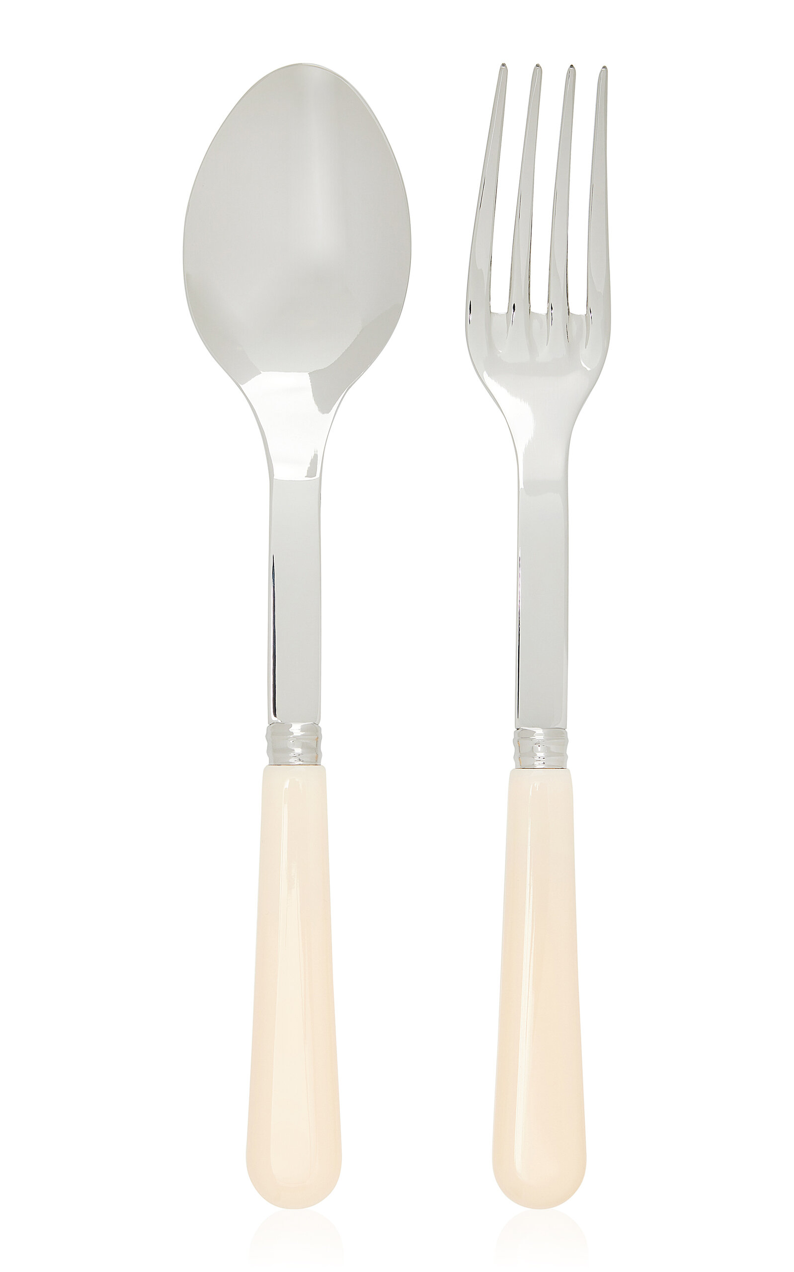 Sabre Two-piece Pop Stainless Steel Serving Set In Ivory