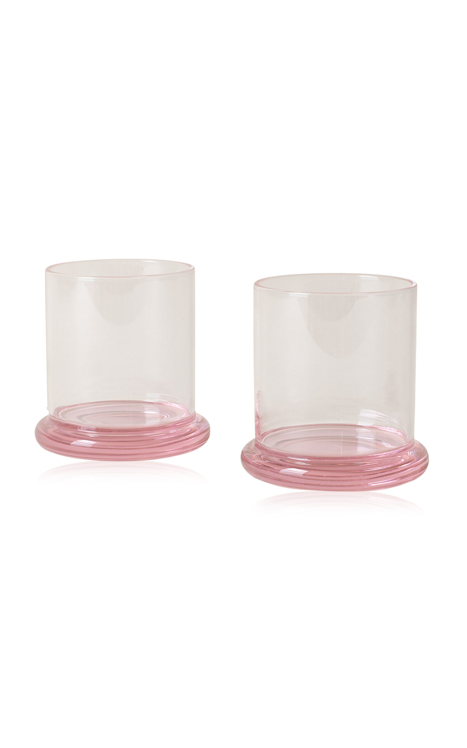 Shop Sophie Lou Jacobsen Set-of-two Fritter Glasses In Pink