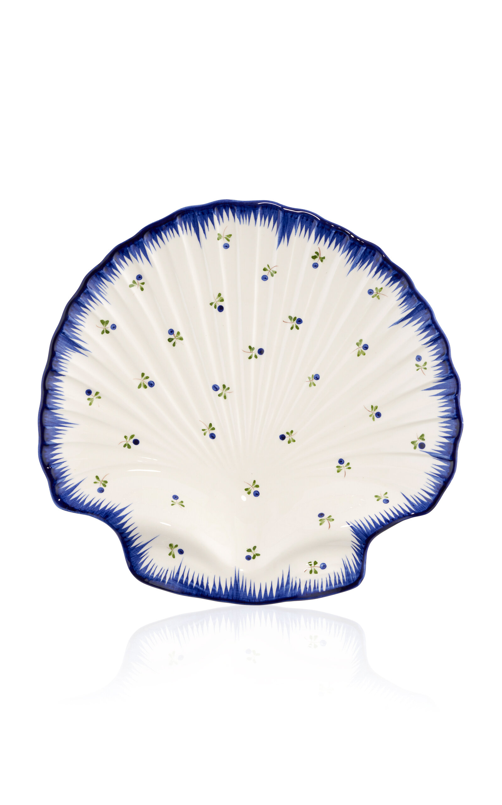 Shop Remy Renzullo X Carolina Irving & Daughters Lily Concha Serving Plate In Blue