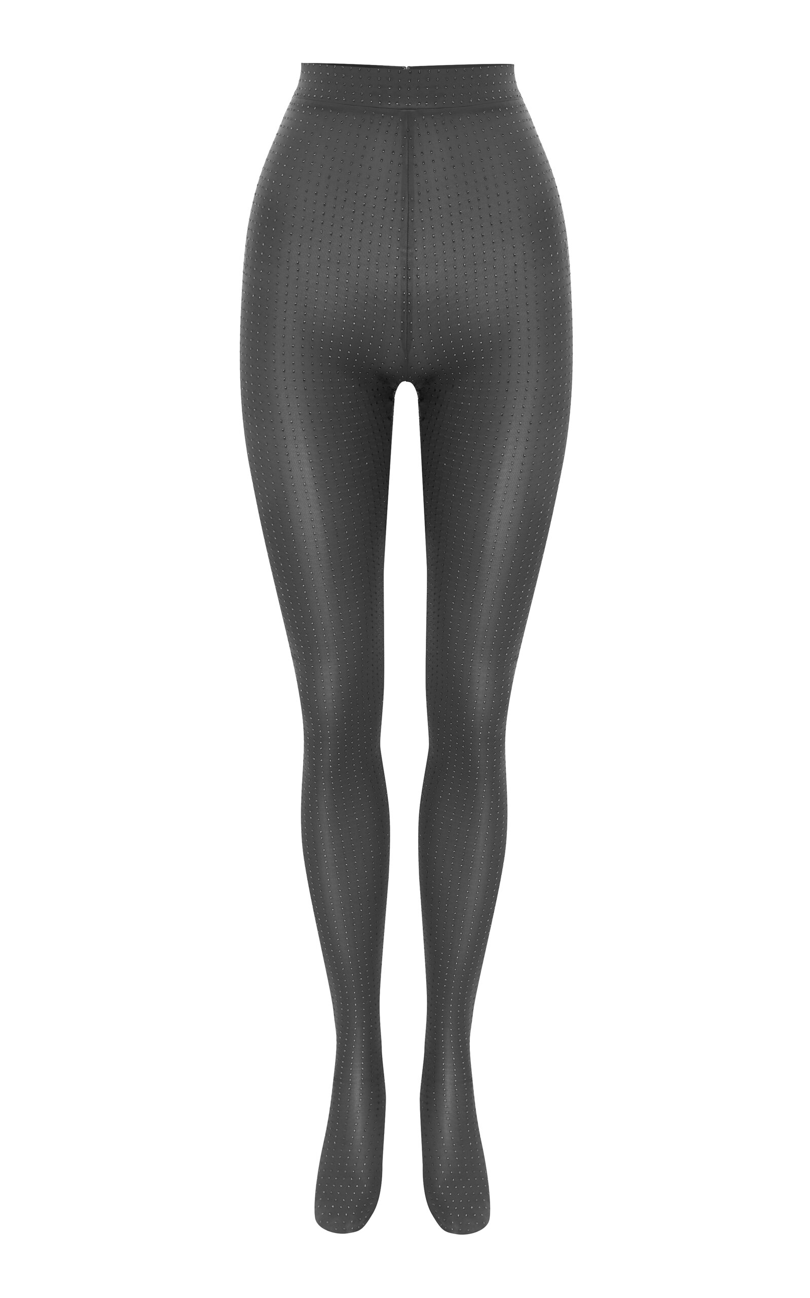Alex Perry Crystal-embellished Jersey Stockings In Grey