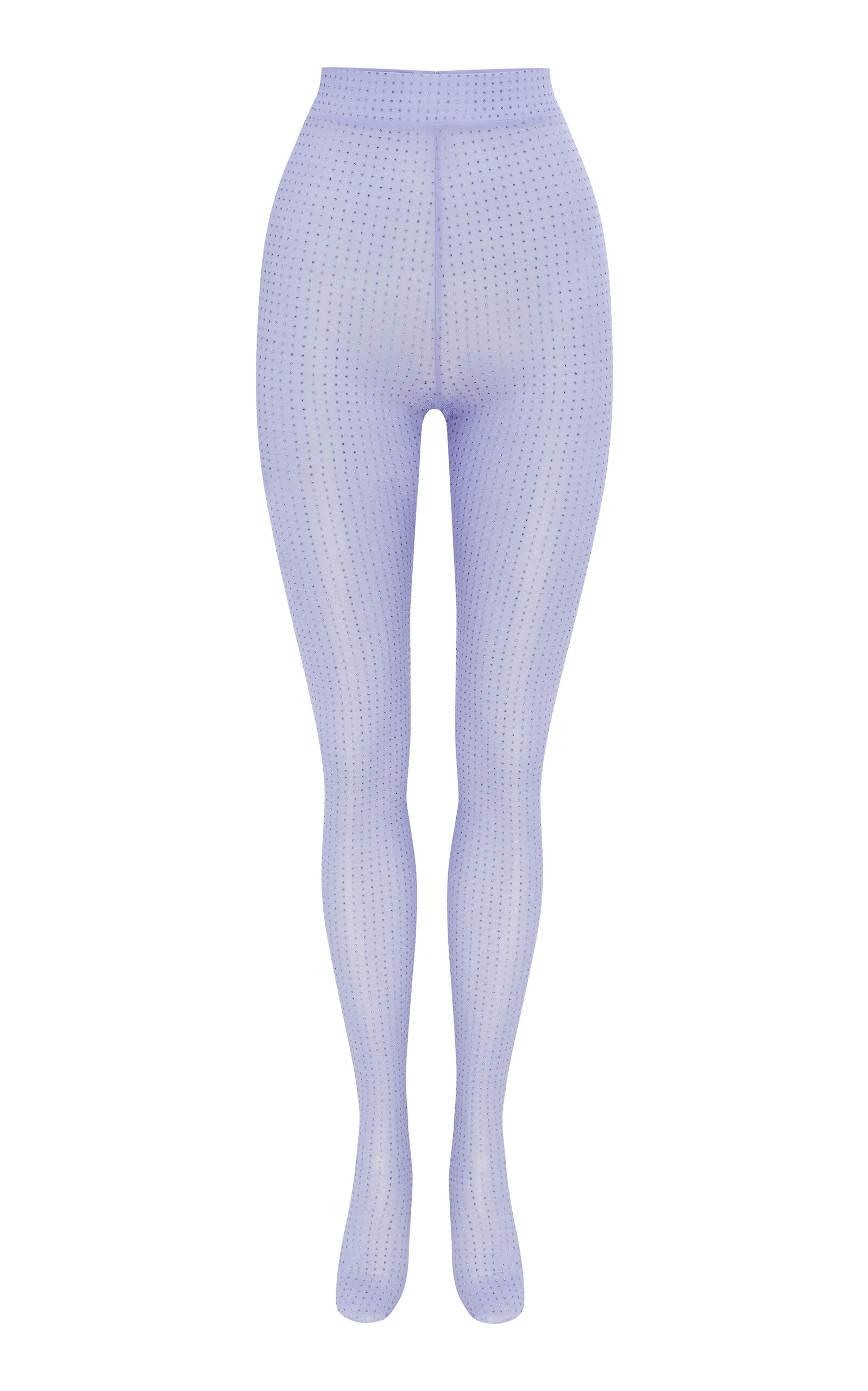 Alex Perry Crystal-embellished Jersey Stockings In Purple