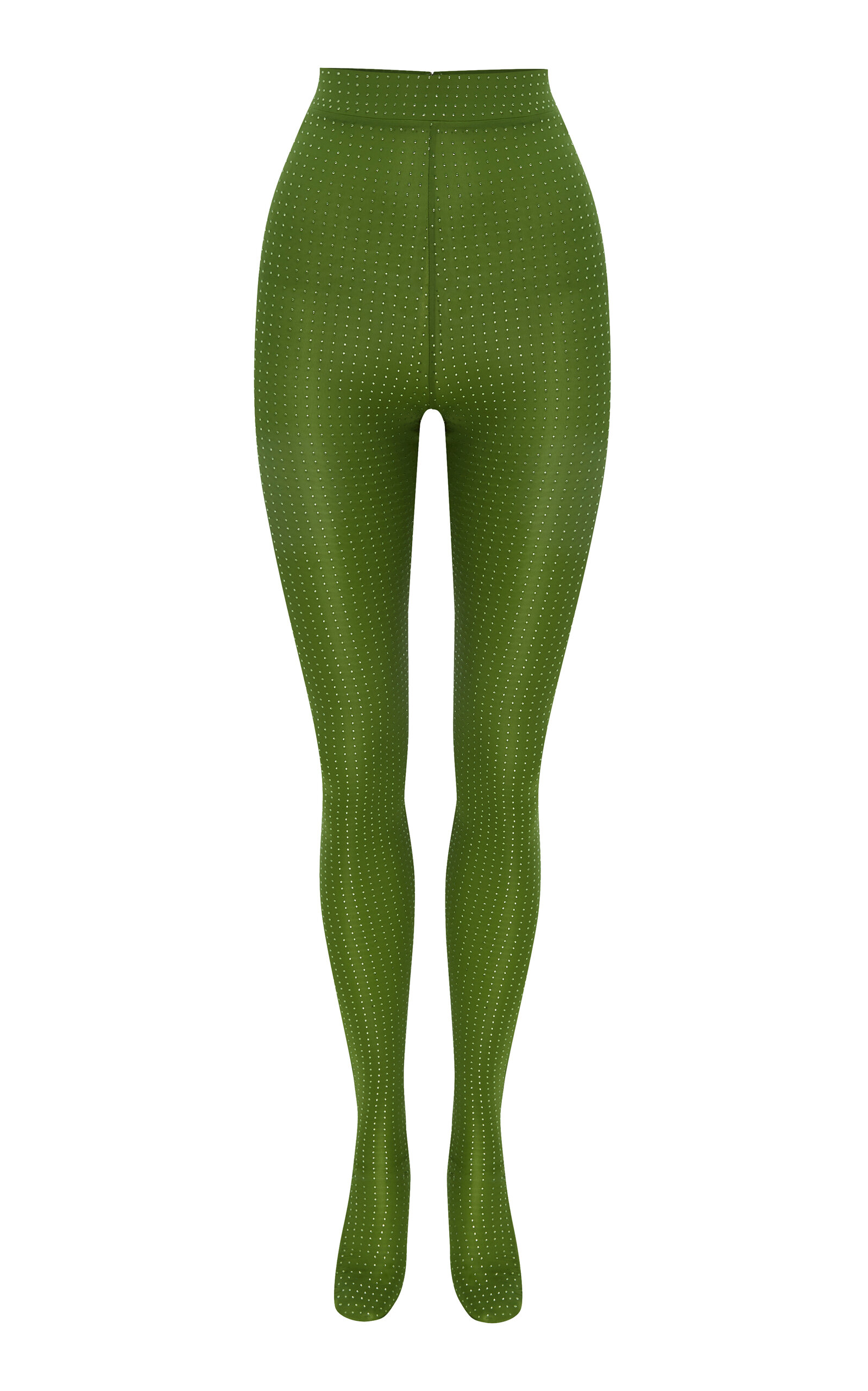 Alex Perry Crystal-embellished Jersey Stockings In Green