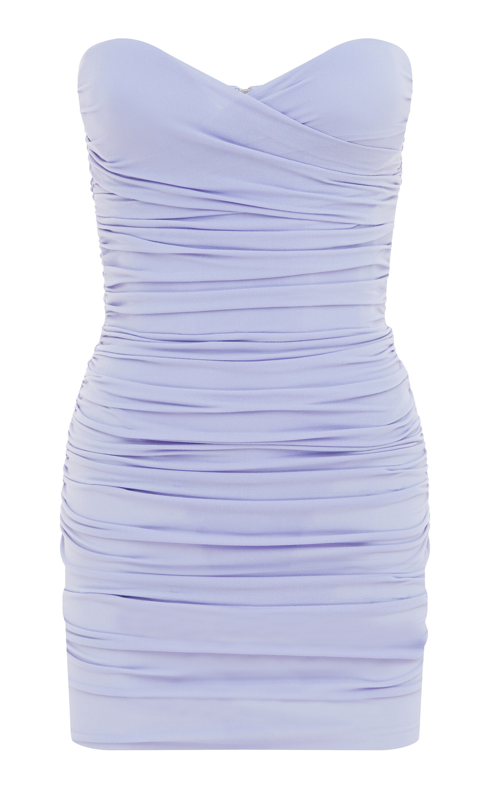 Alex Perry Ruched Crepe Jersey Mini Dress In Purple