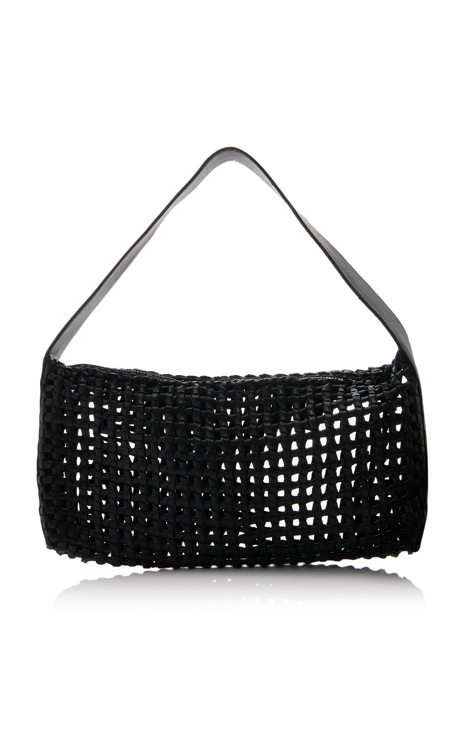 St. Agni Macrame Leather Mesh Bag - Black - OS