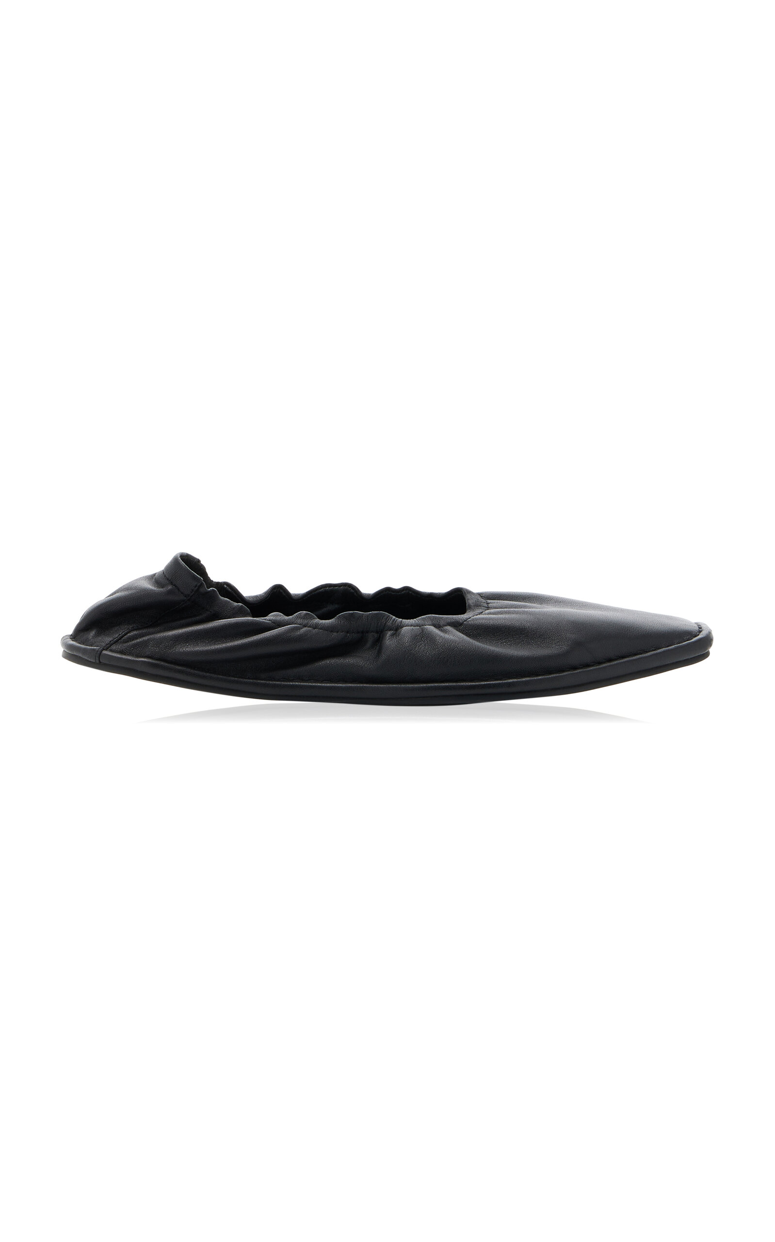 St Agni Black Pointed Toe Ballerina Flats