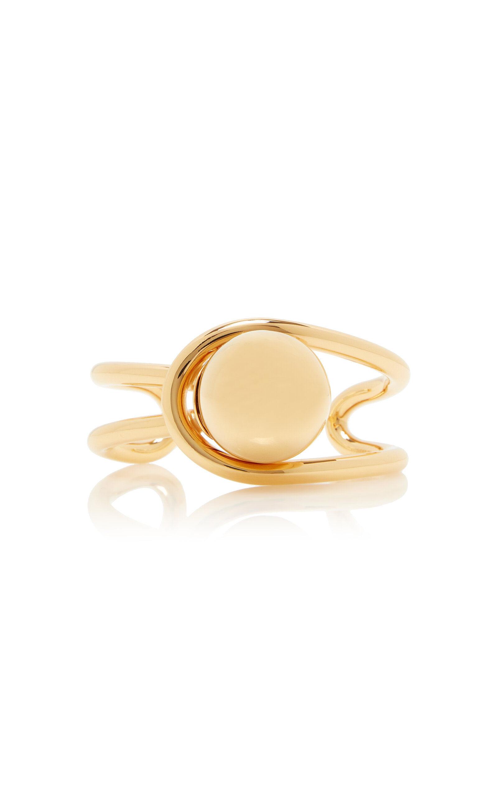 JACQUEMUS LE NODO ROND GOLD-TONE BRACELET 