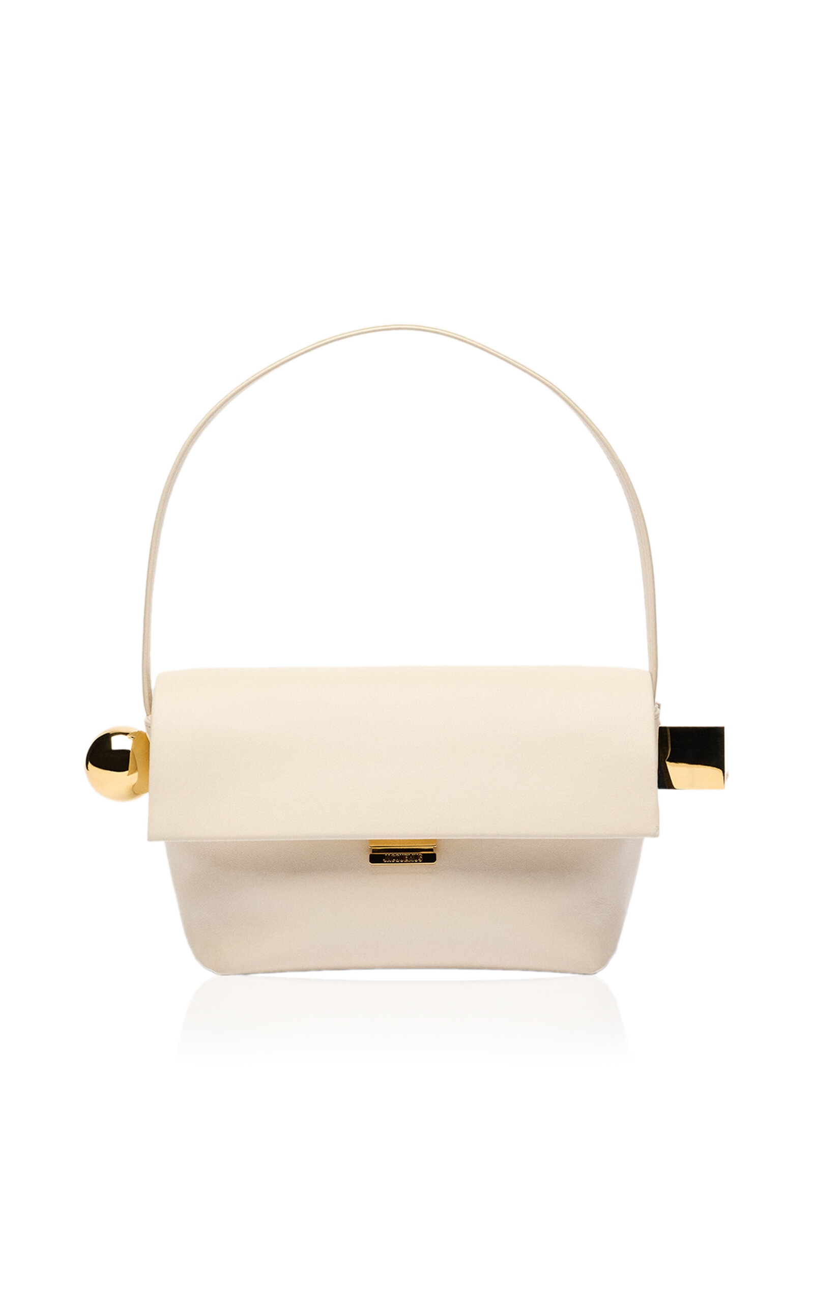 Jacquemus Le Rond Carre Leather Shoulder Bag - Ivory - OS