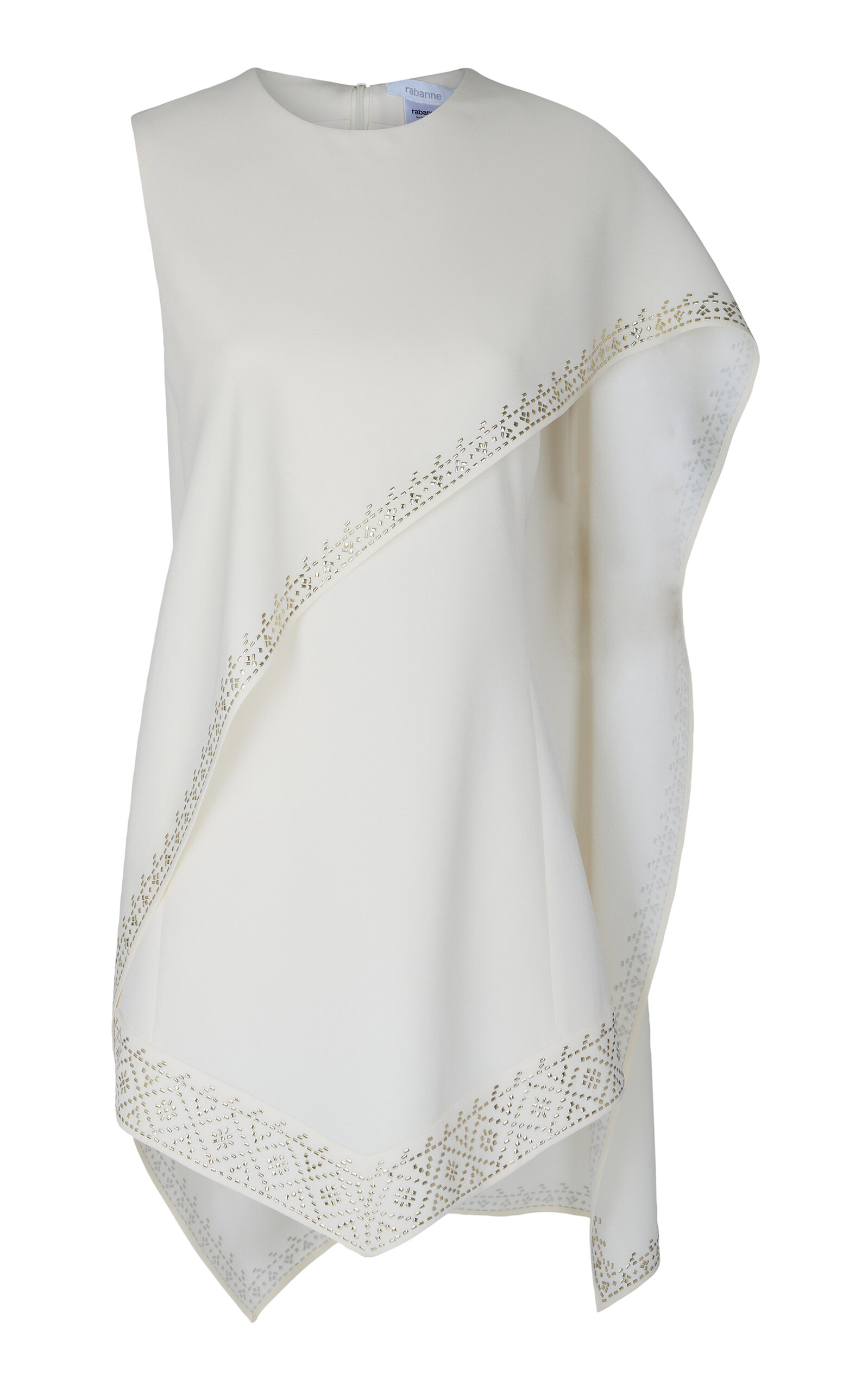 Rabanne Embroidered Mini Dress In Ivory