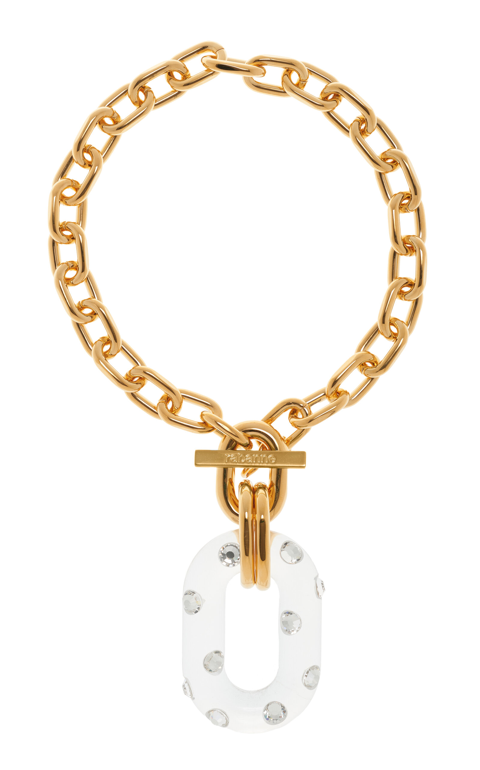 Rabanne Xl Chainlink Pendant Necklace In Gold