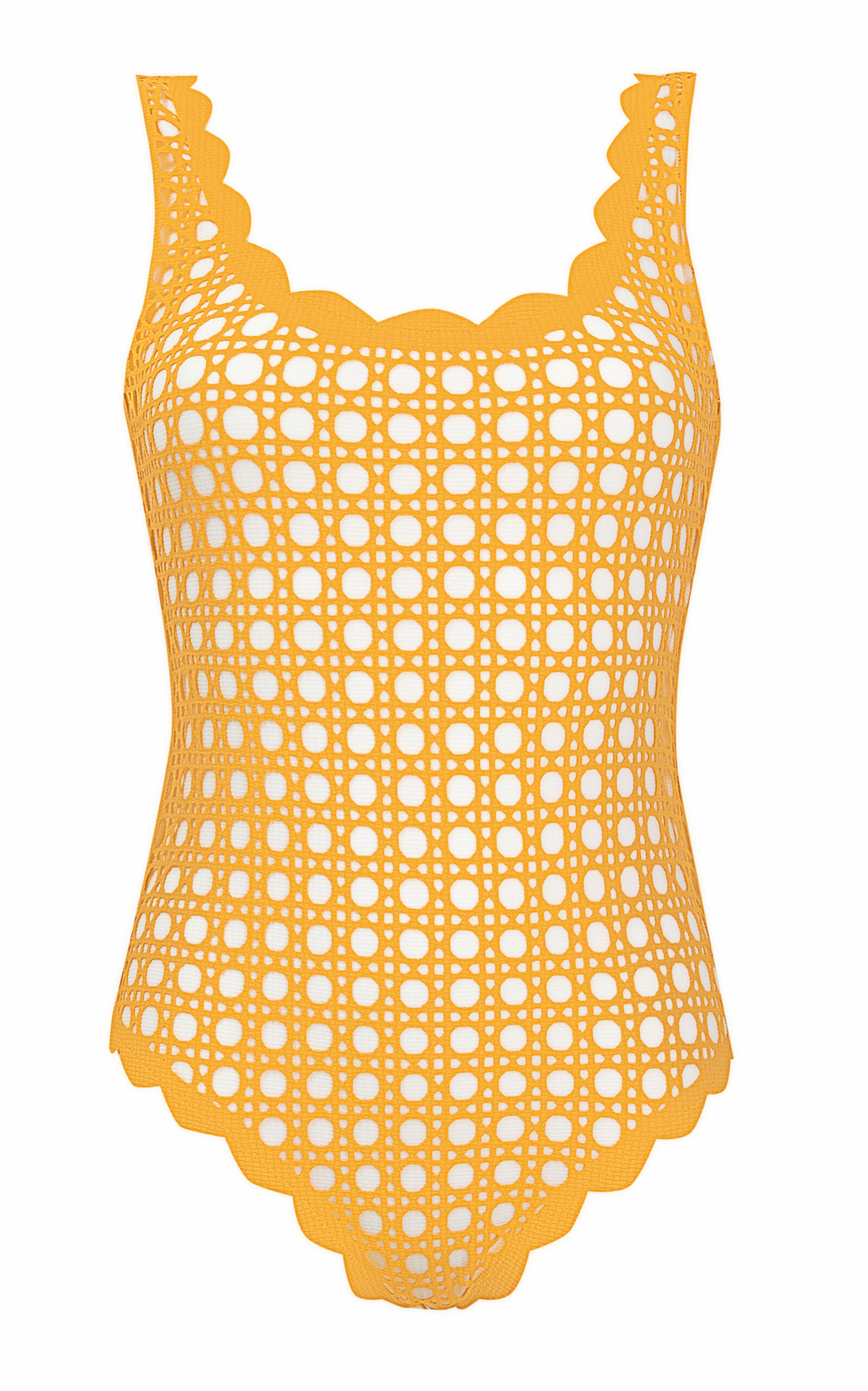 Marysia Palm Springs Scalloped Laser-cut Swimsuit In Print