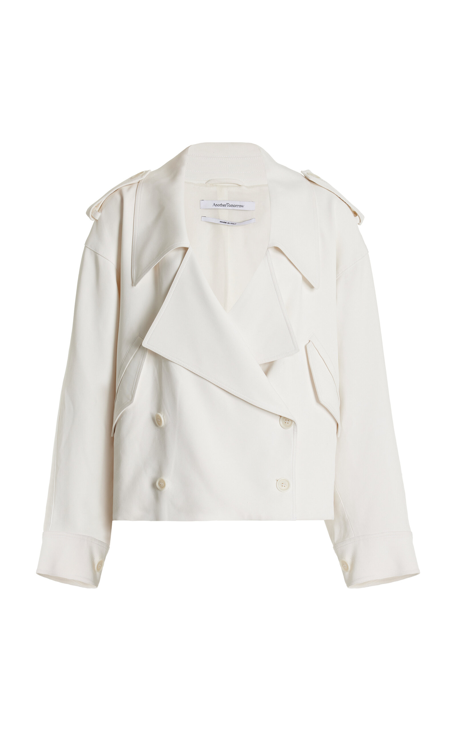 Cropped Fluid Trench Jacket