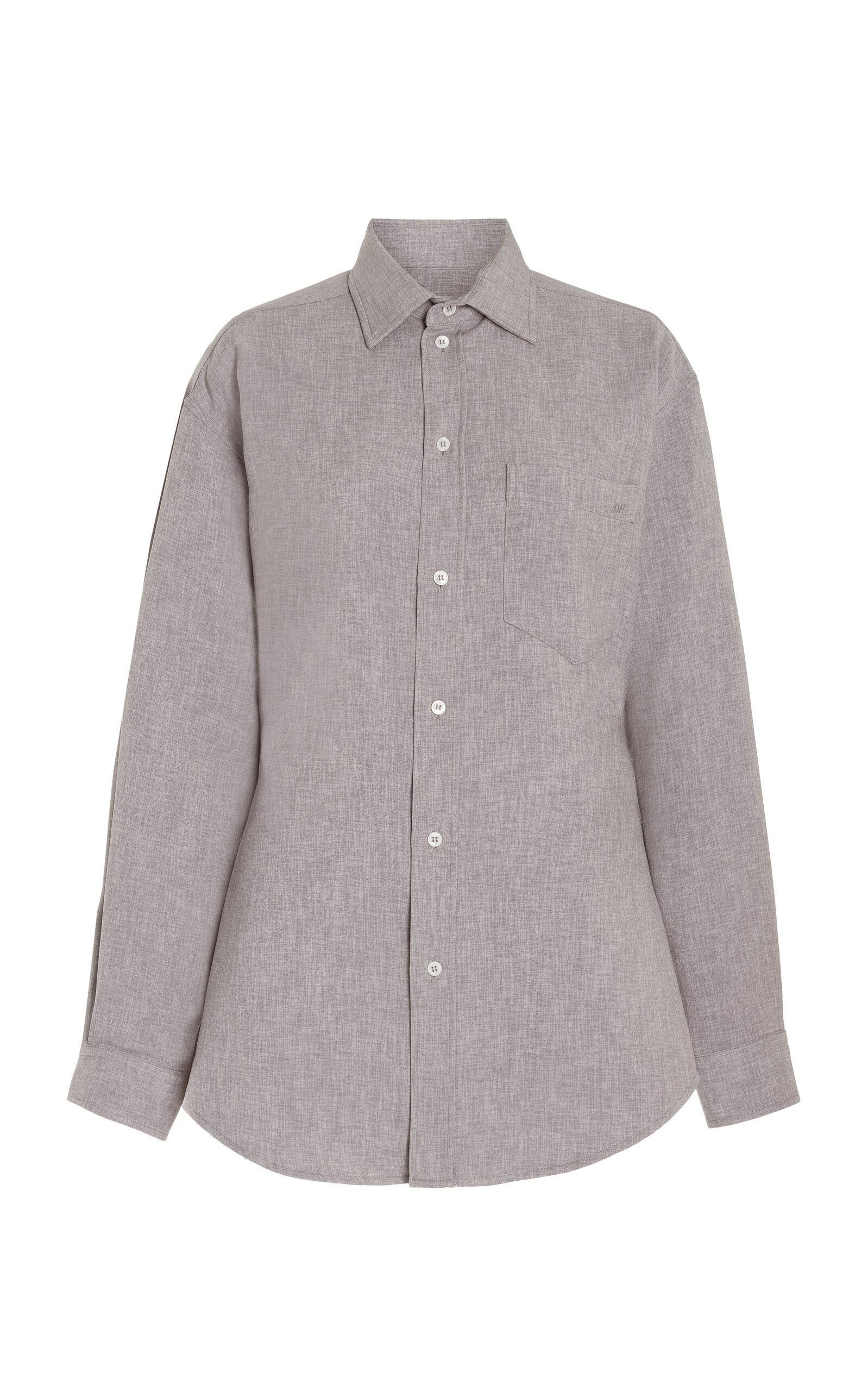 DARKPARK Anne Tailored Poplin Shirt - Grey - XS