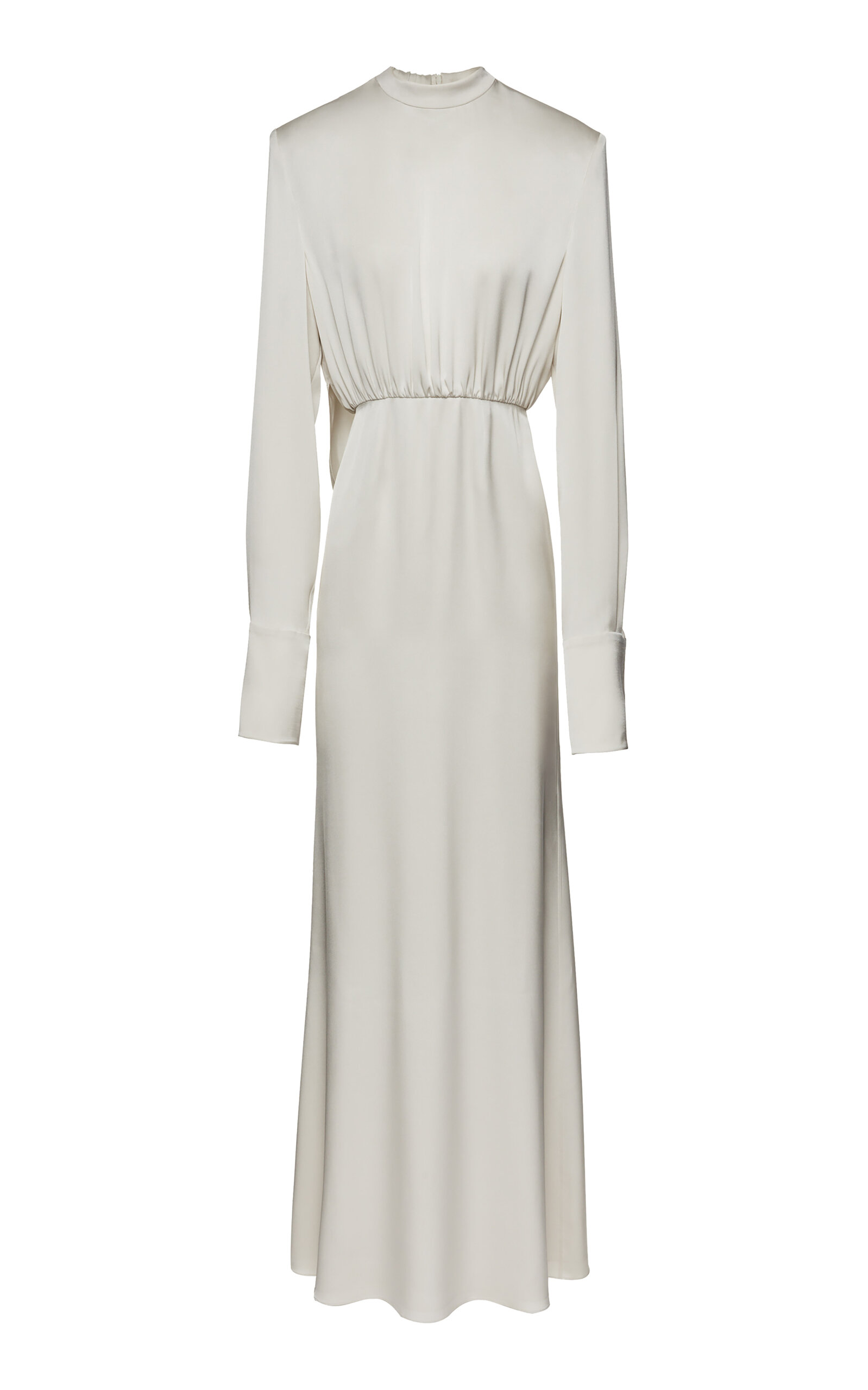 Magda Butrym Draped-detail Silk Gown In Nude