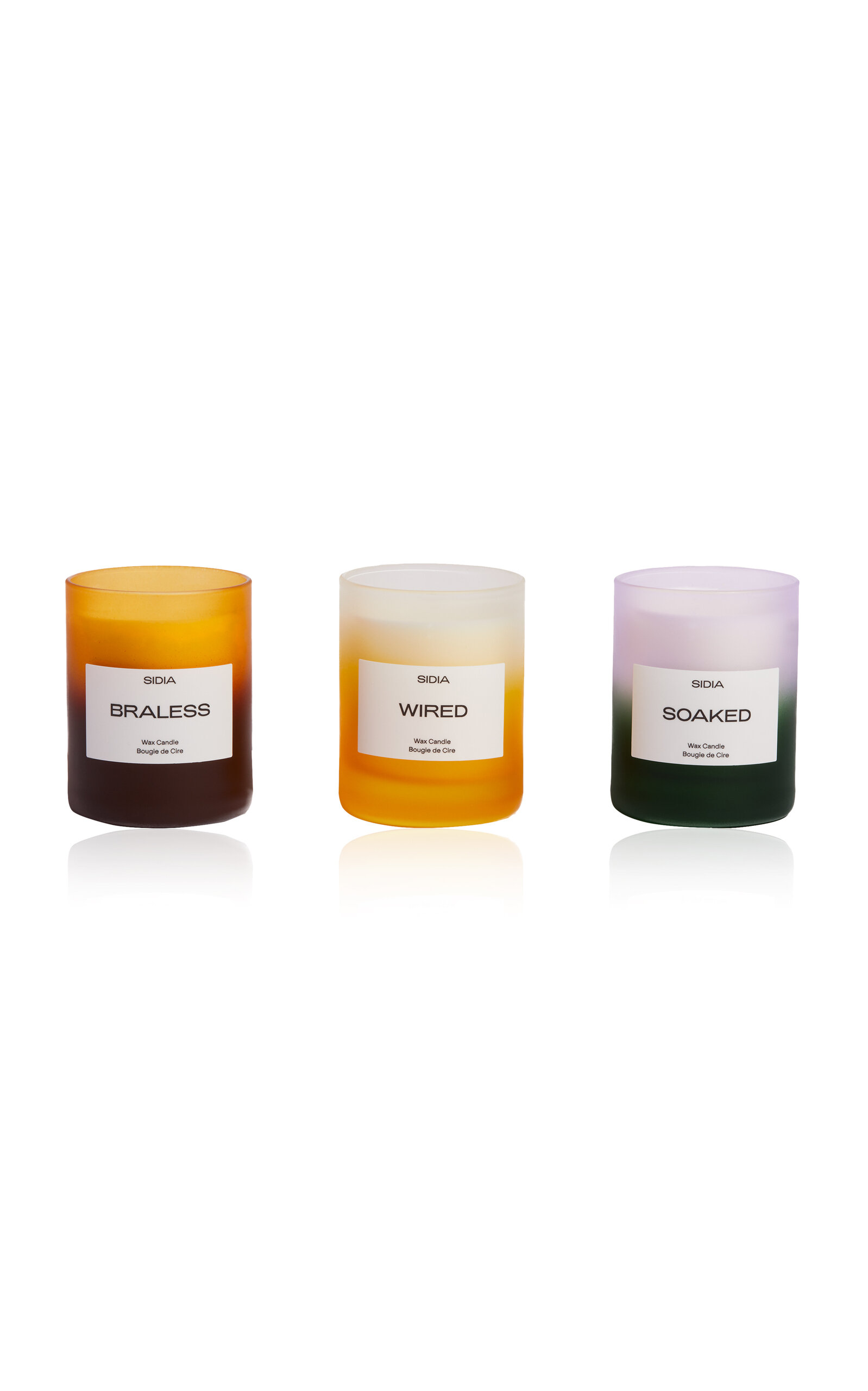 Shop Sidia The Lil Bb's: Braless; Wired; Soaker Candles In Multi