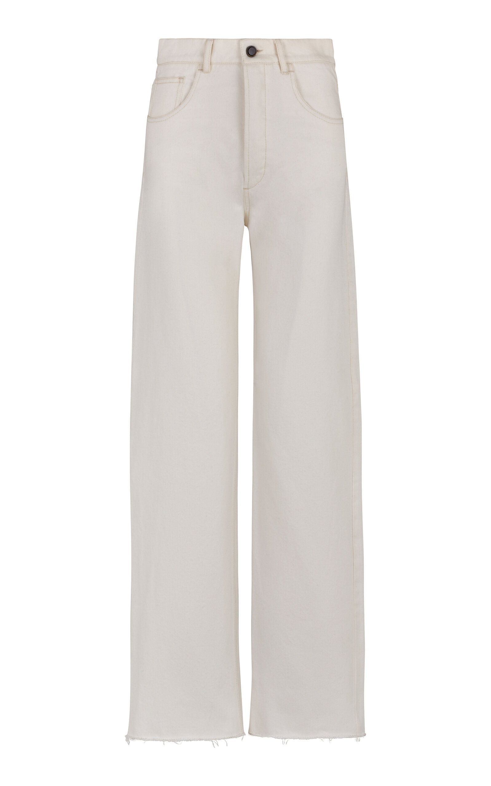 Shop Giuliva Heritage The Dylan High-rise Rigid Wide-leg Jeans In Ivory