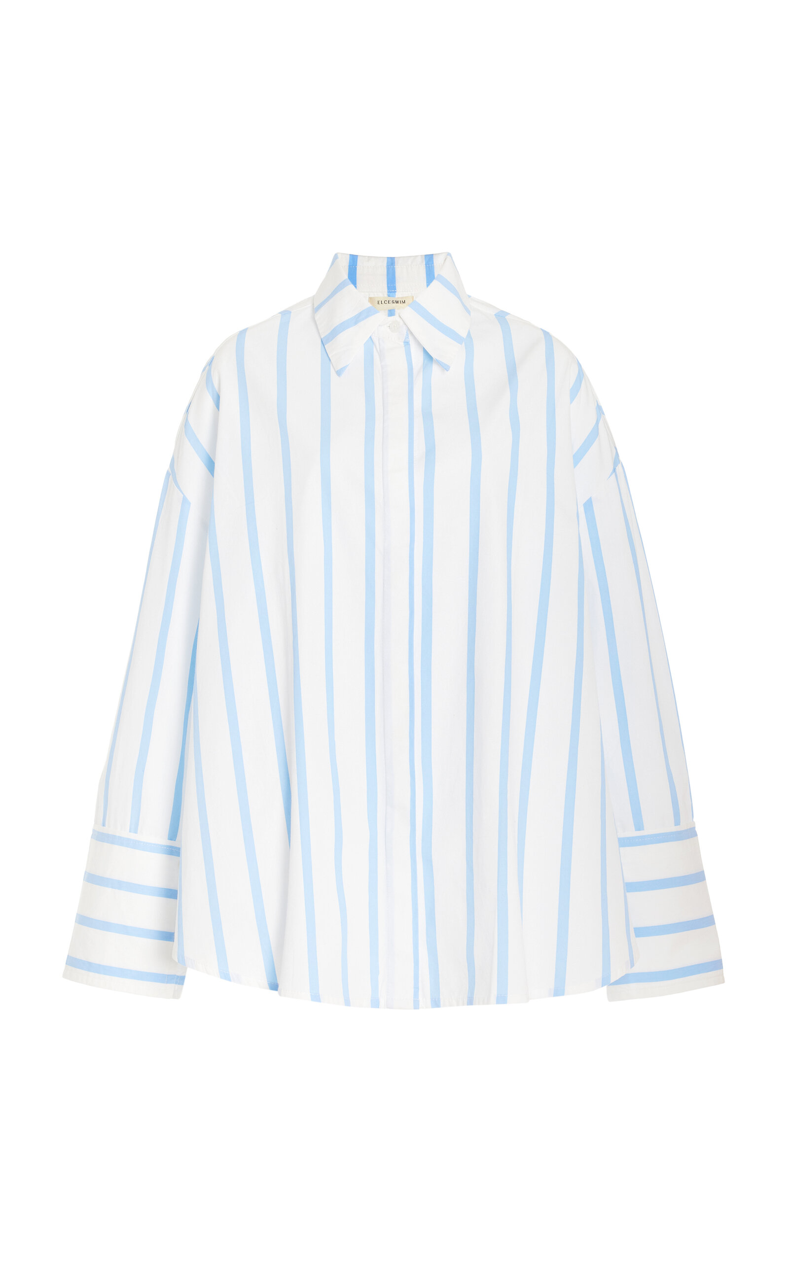 ELCE Exclusive Ryan Striped Cotton Shirt - Blue - XS/S