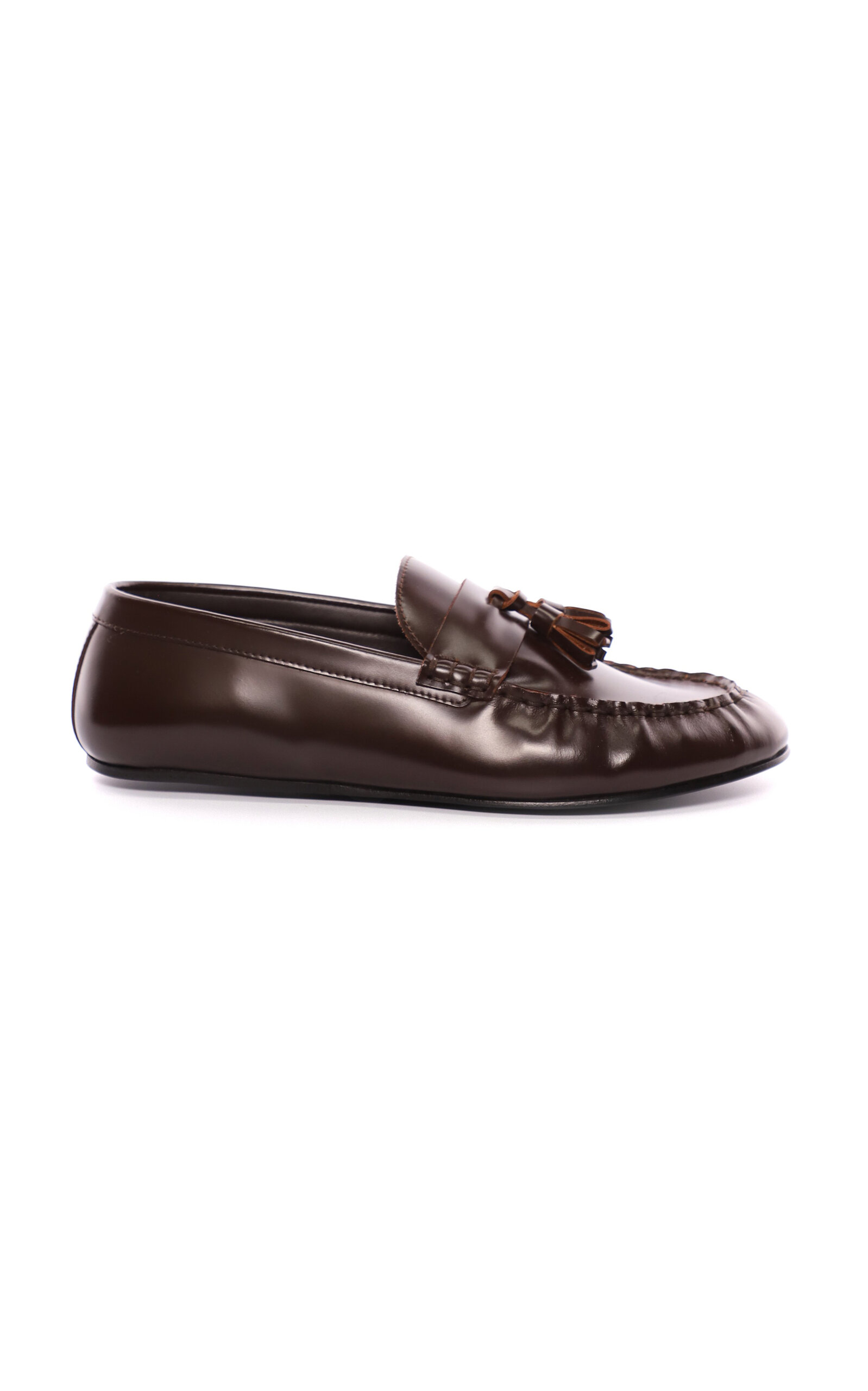 Shop The Row Men's Leather Loafers In Brown