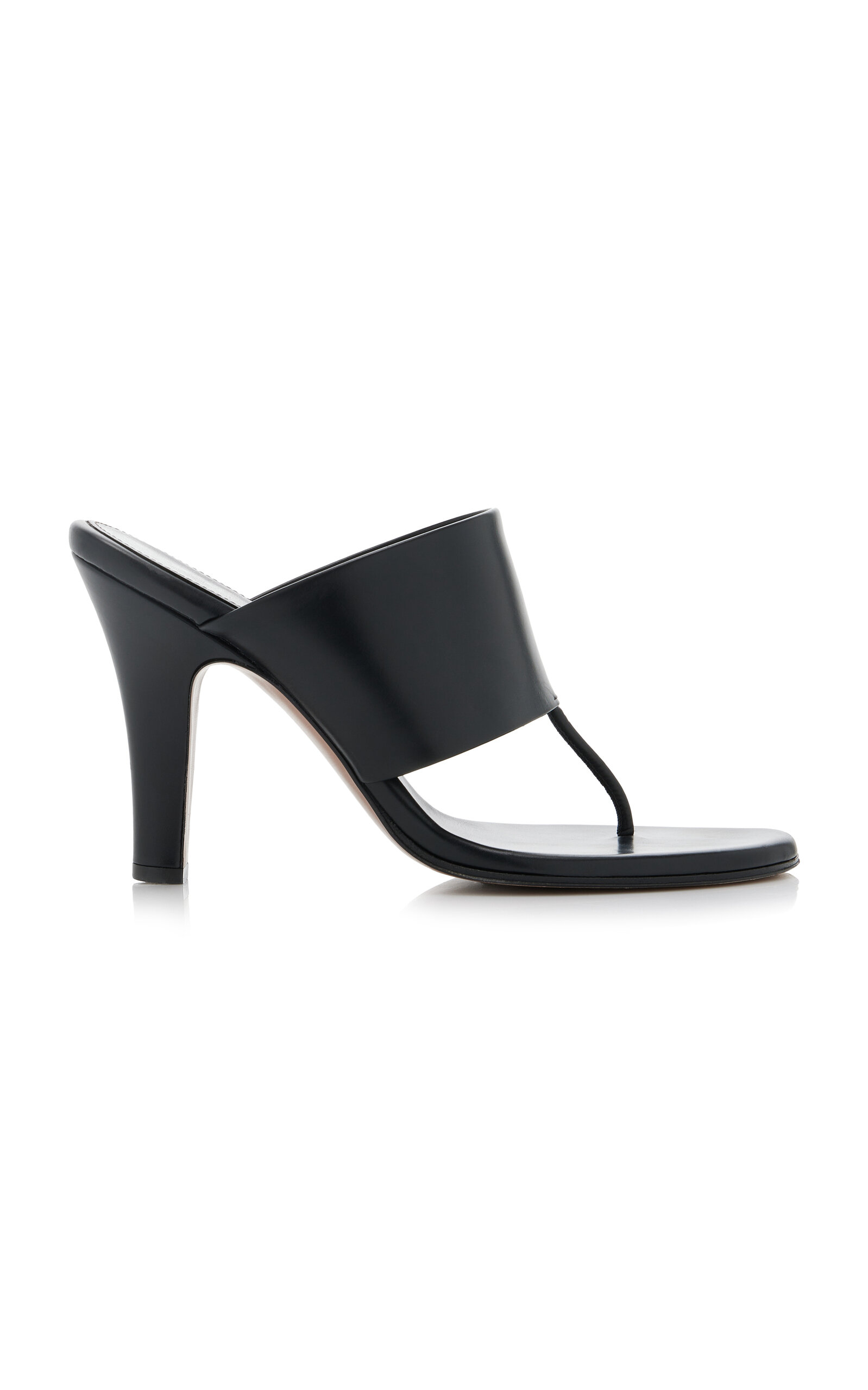 The Row Signum Leather Sandals - Black