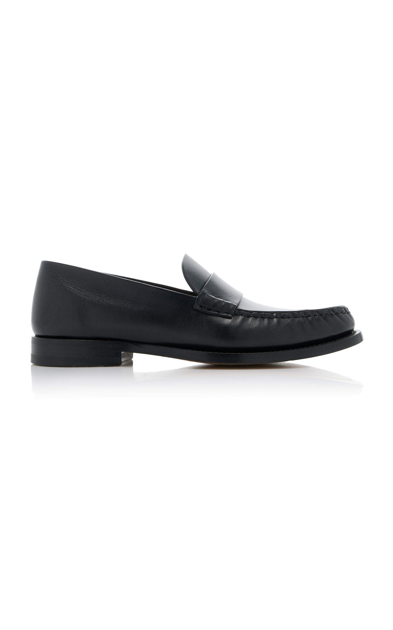 The Row Novus Leather Mocassins - Black - IT 37.5 - Women's Shoes