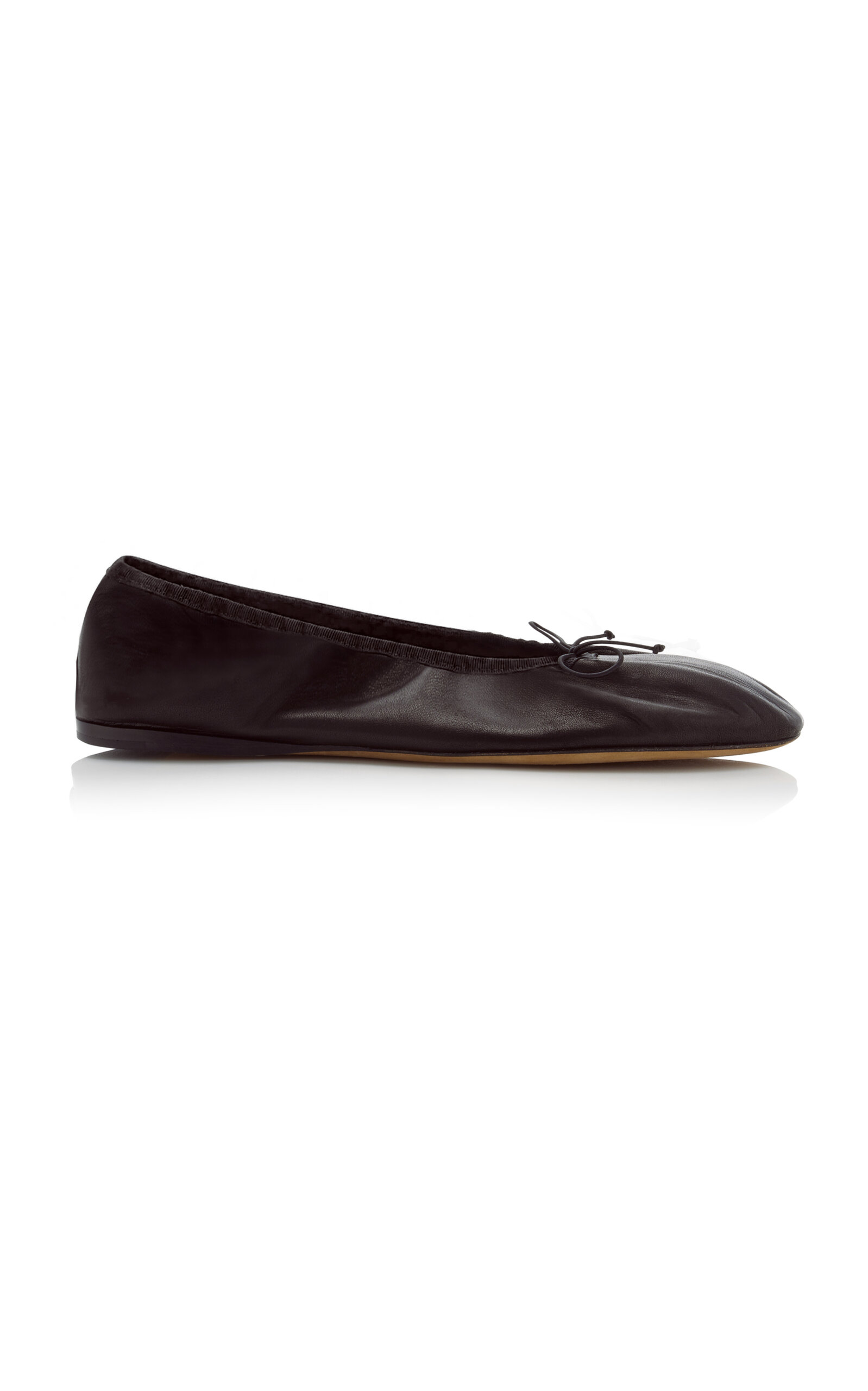 The Row 10mm Hereditas Leather Ballerina Flats In Black