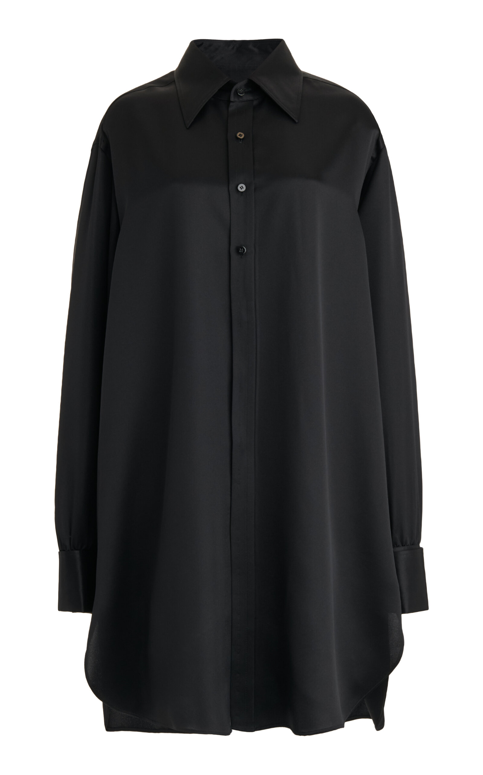 Maison Margiela Oversized Silk Shirt - Black