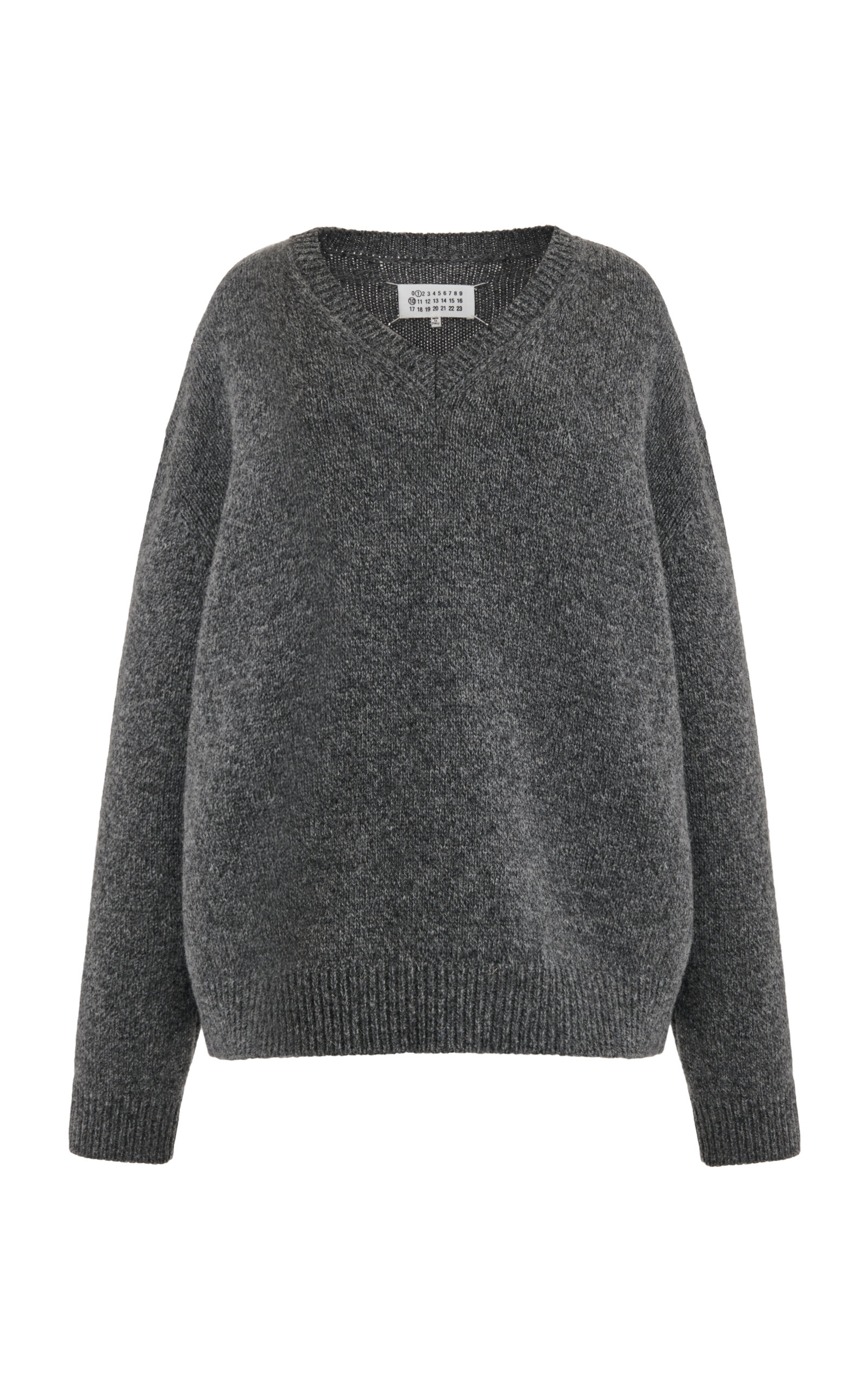 Shop Maison Margiela Knit Wool Sweater In Grey
